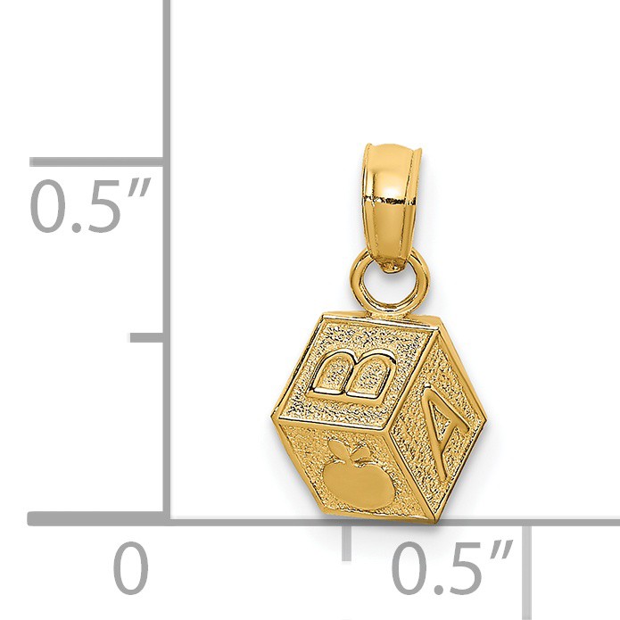 14k Baby Block Charm K4765
