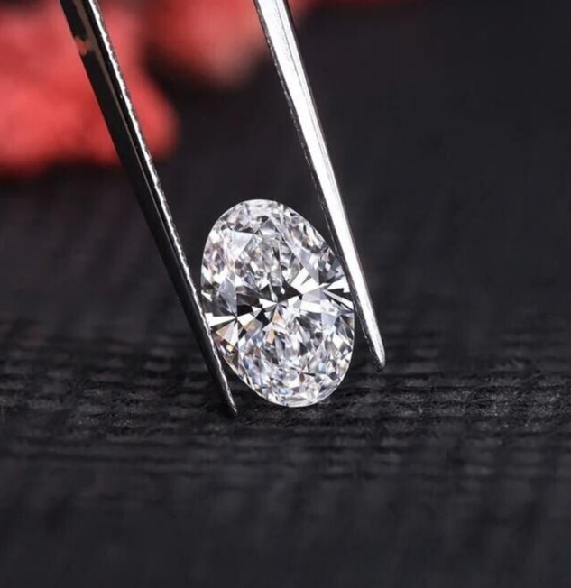 Loose CVD Diamond 2.90 Ct (8×10 mm) Oval -D Color, IF CLARITY Certified Diamond