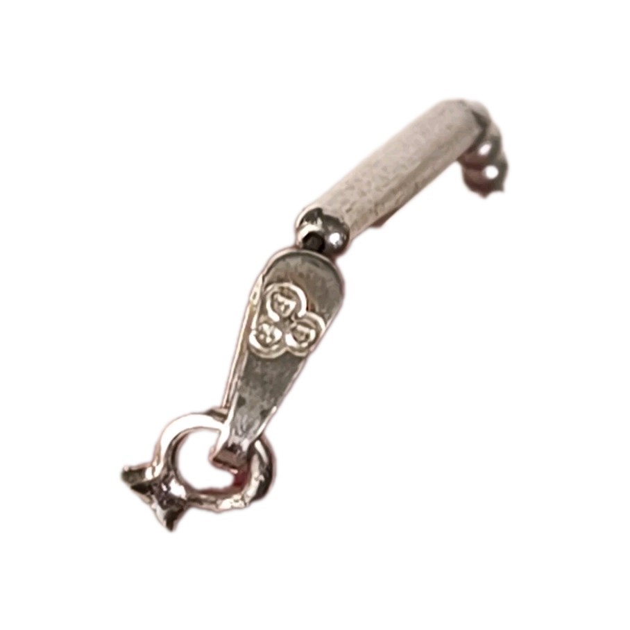 925 Sterling Silver Anklet Bead & Ball Chain 8″ Bracelet “BB” Jewelry Italy Xmas