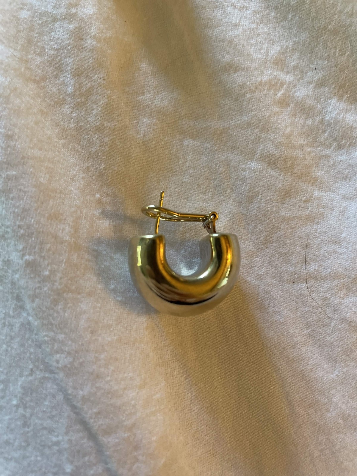 Veronese made in Italy 18K Clad Polished Round Wide Huggie Hoop Earrings