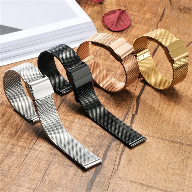 0.6 Line Milanese Quick Release Watch Strap Stainless Steel Mesh band 12mm-24mm