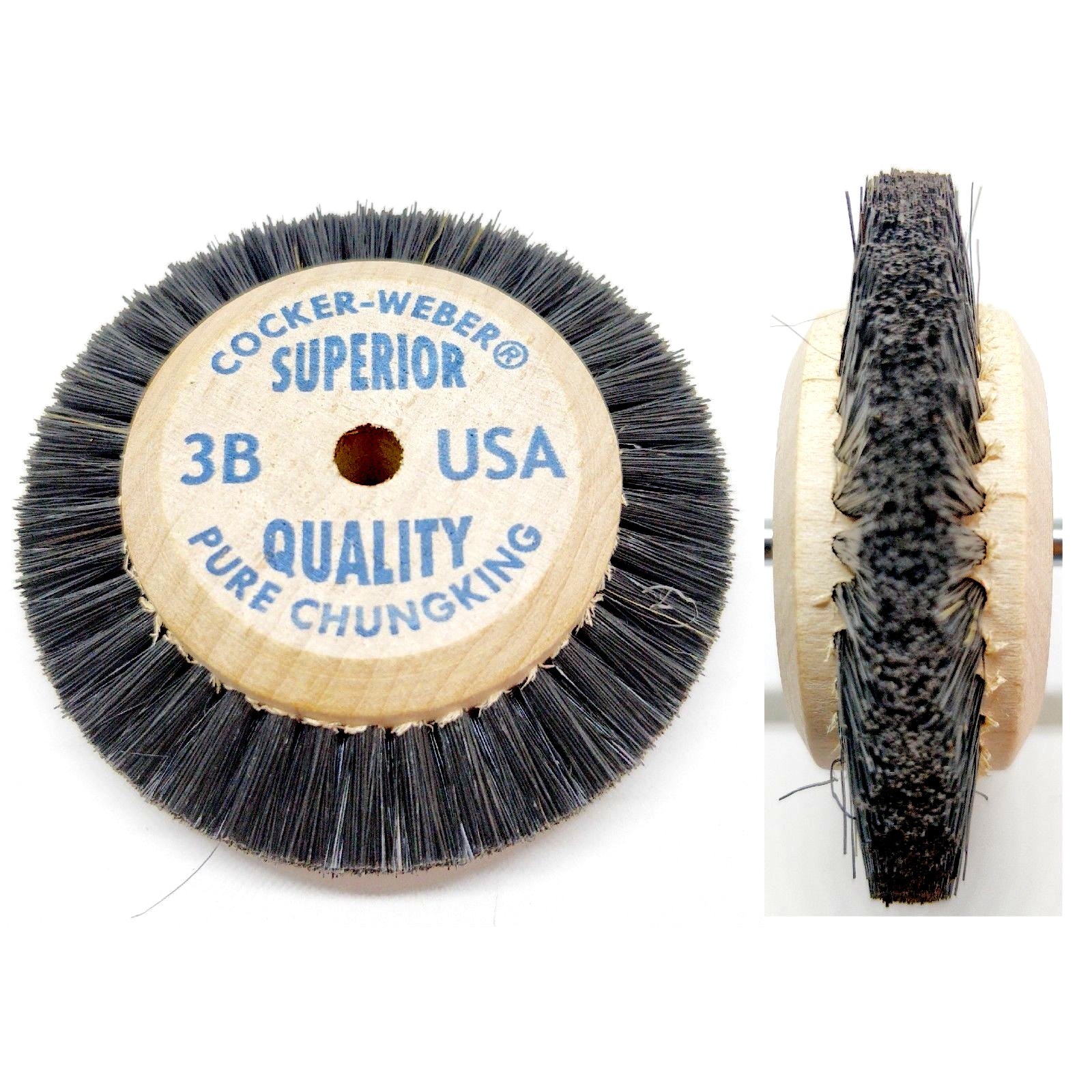 Cocker Weber Bristle Brushes Wooden Hub Assorted Original USA Jewelry Polishing