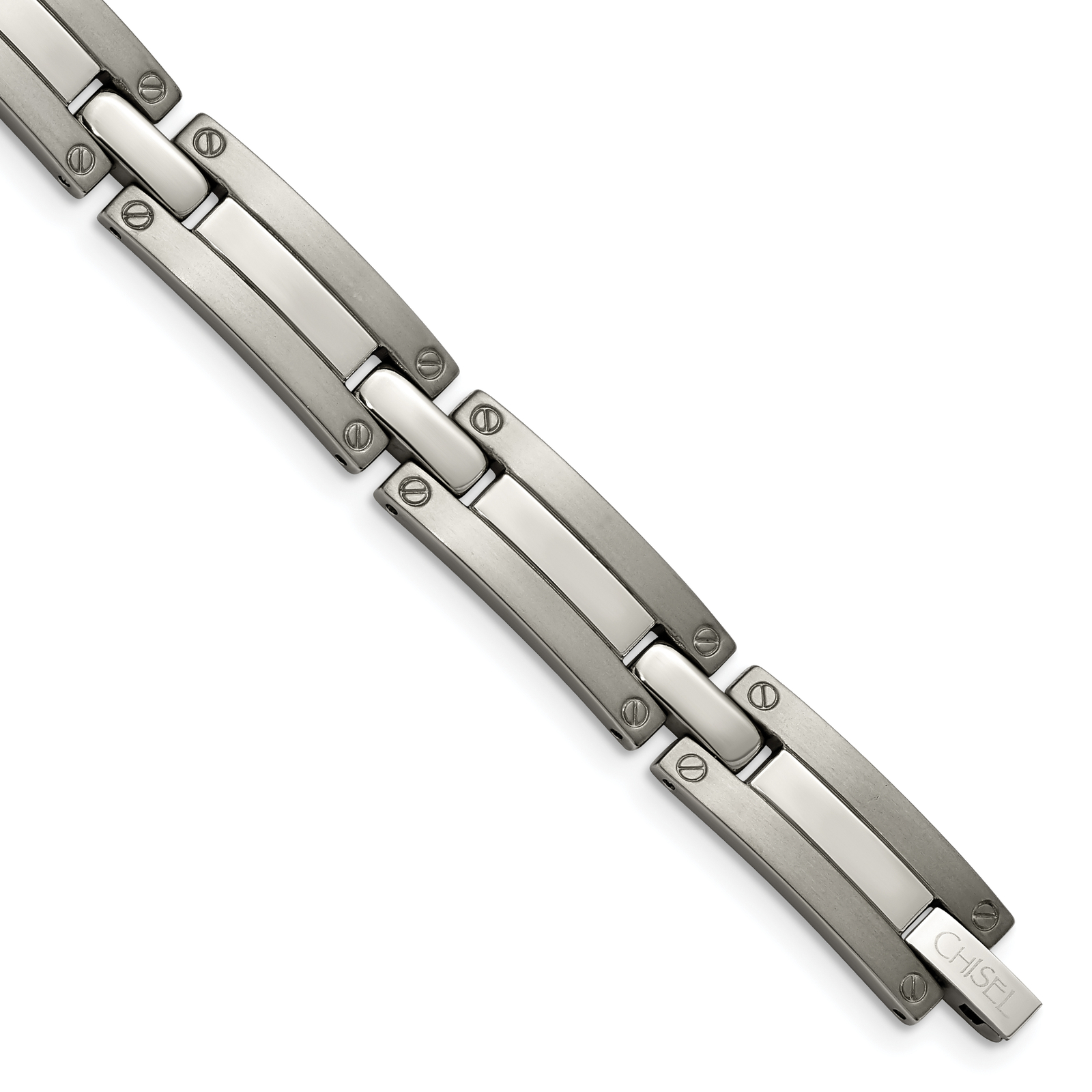 Chisel Titanium Brushed and Polished 8.5 inch Bracelet TBB109