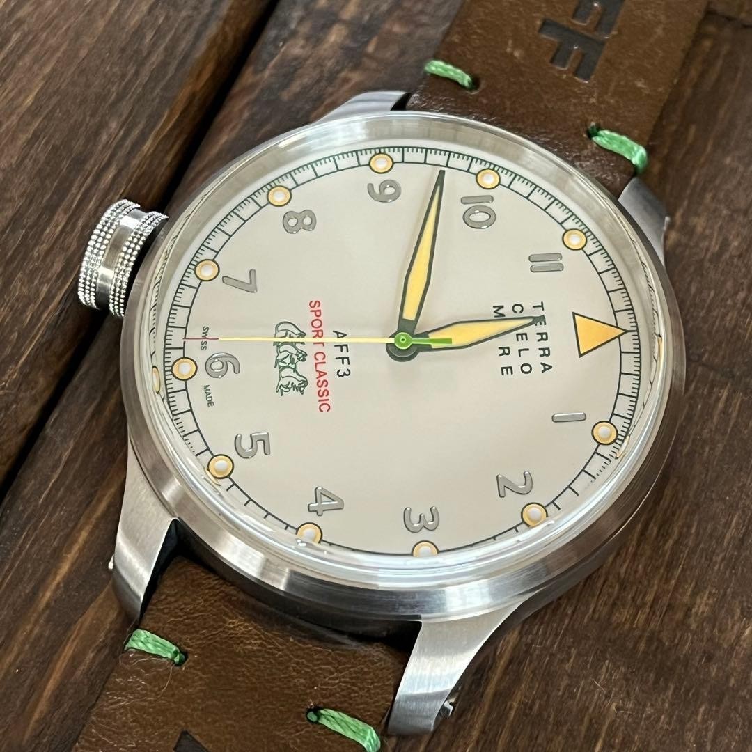 [B1Y] TERRA CIELO MARE Sports Classic White Dial Men’s Watch [z7v]