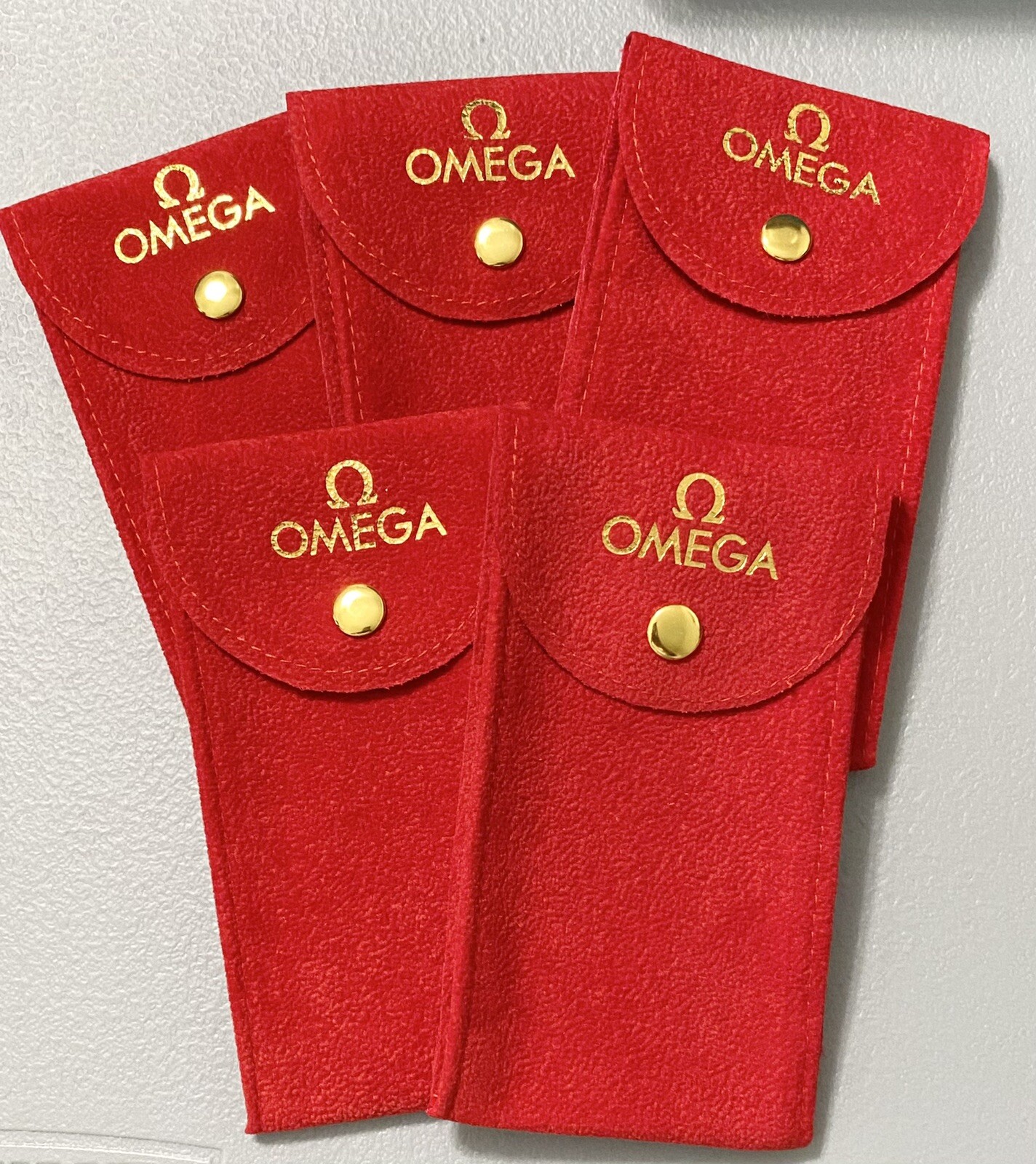 OMEGA RED  POUCH/ TRAVEL POUCH/SERVICE POUCH WITH INSERT FAST SHIPPING USA