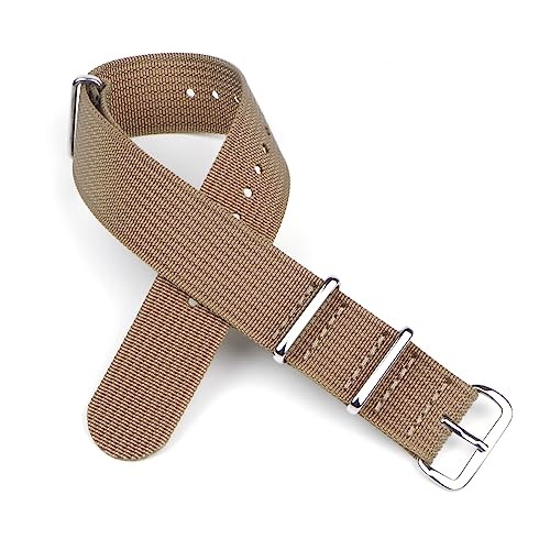 Premium Military Ballistic Ribbed Nylon Watch Straps 18mm 19mm 18MM blonde