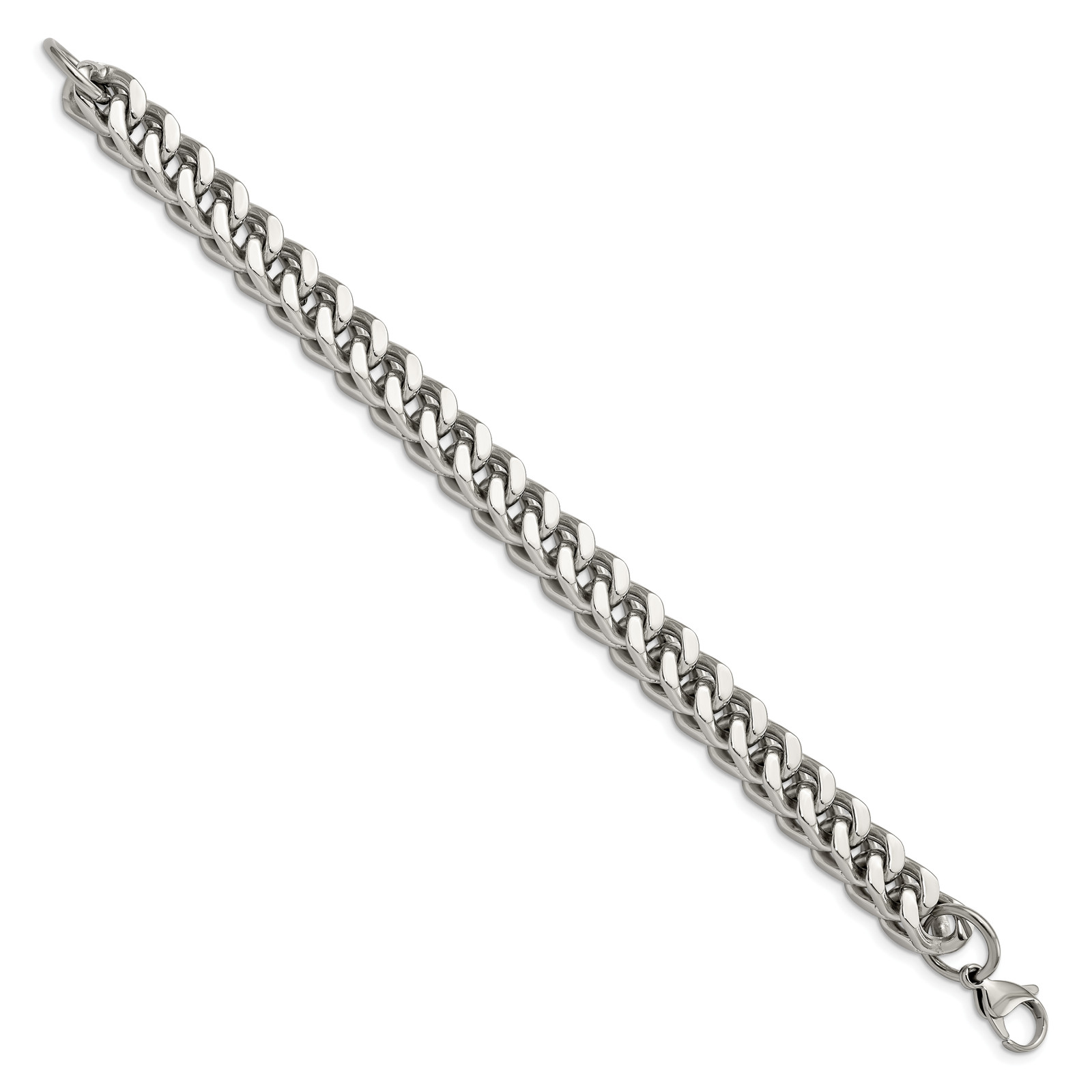 Chisel Stainless Steel Polished 9.5 inch Heavy Wheat Bracelet SRB825