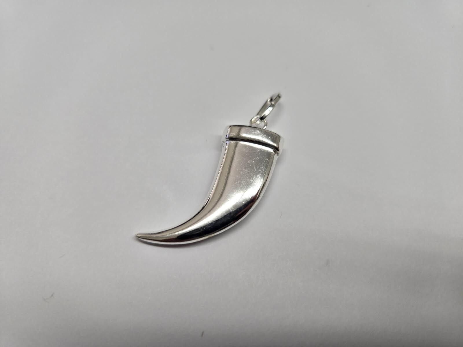 925 Sterling Silver Large Bear Claw Pendant Italy 1 7/16 (36mm) Inch Tall
