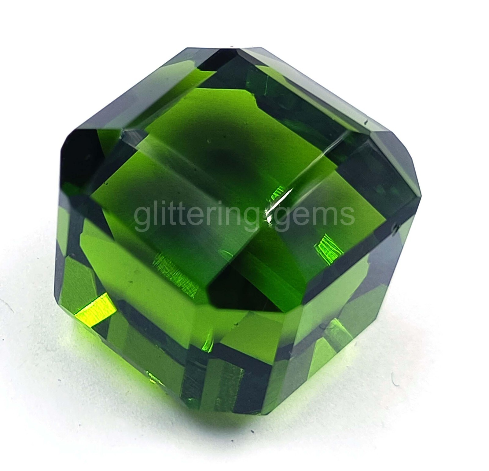 Natural Hiddenite 50.30 Ct Green Extremely Rare Cube IGL Stunning Gemston 5AIT