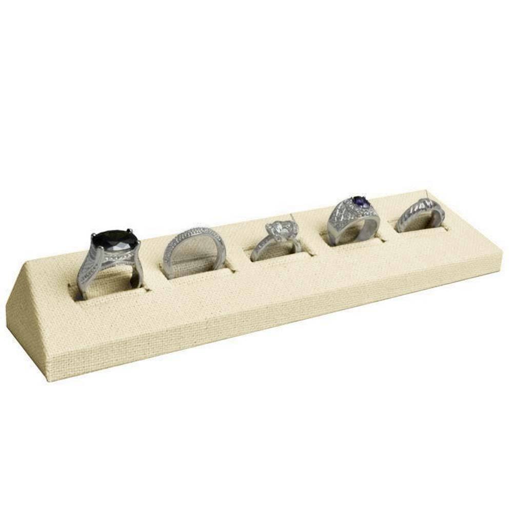 Tan Linen Jewelry Ring Display Tray Organizer Holder Ring Display ~ 3 styles
