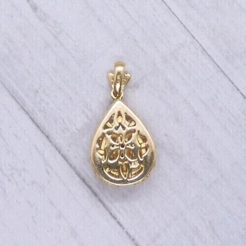2 Ct Baguette Simulated Diamond Fancy Drop Shape Pendant 14k Yellow Gold Plated