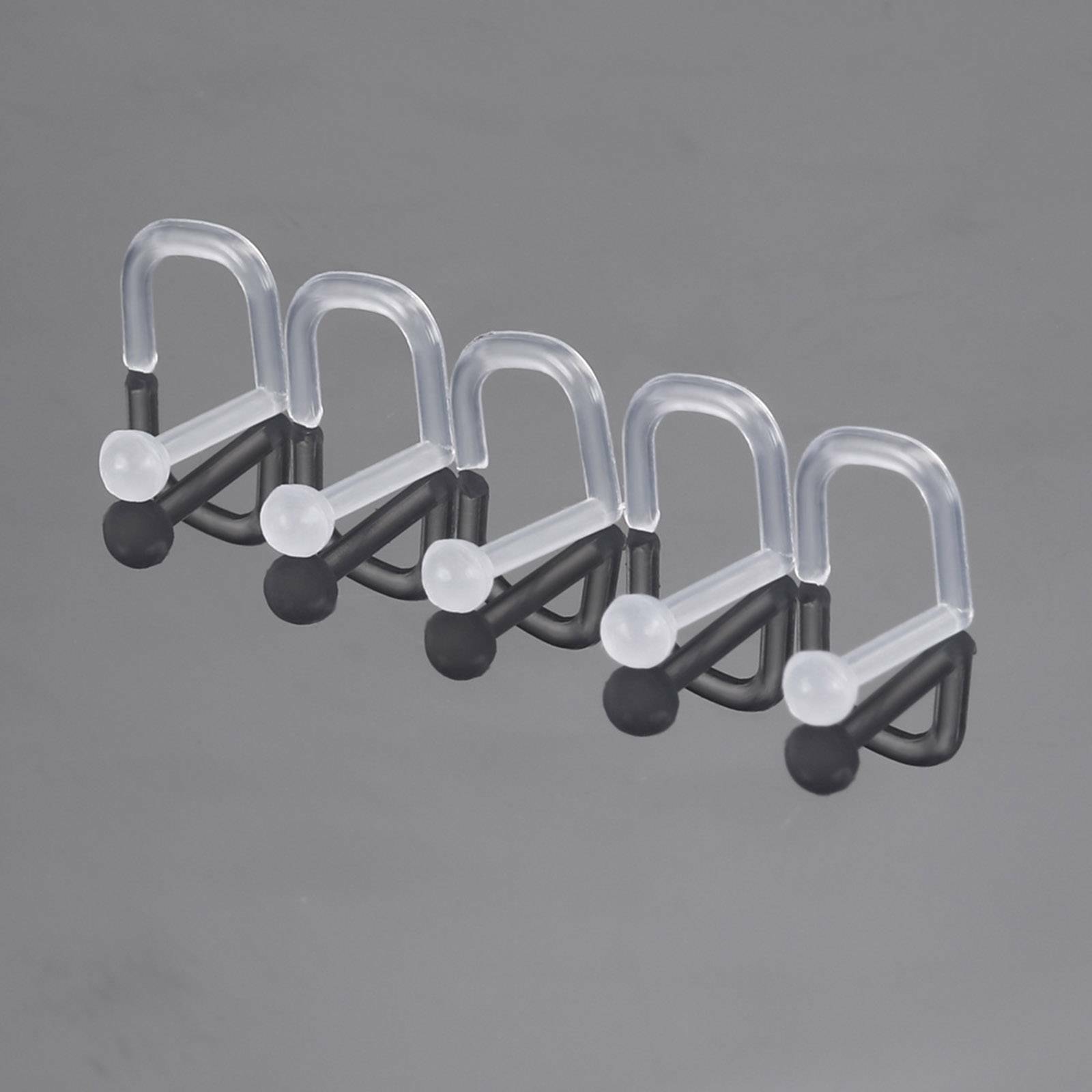 50PC Clear Acrylic Nose Ring Lip Eyebrow Retainer Stud Earring Piercing Flexible