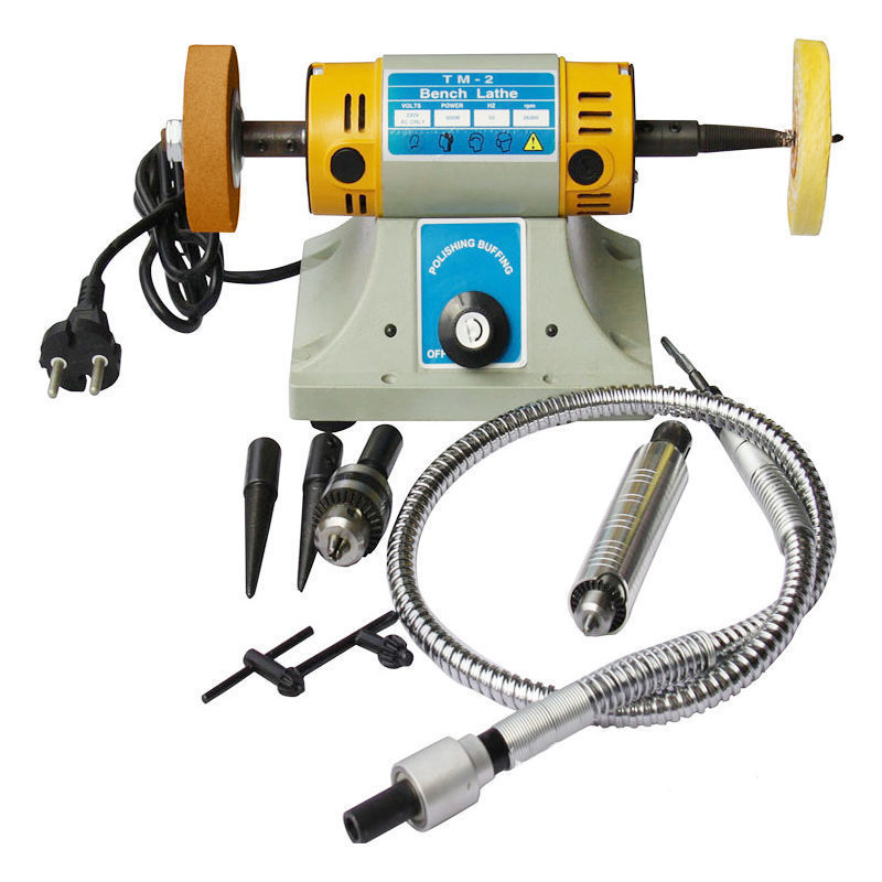 Gem Jewelry Rock Polishing Buffer Machine Bench Lathe Polisher Cutter Table Saw