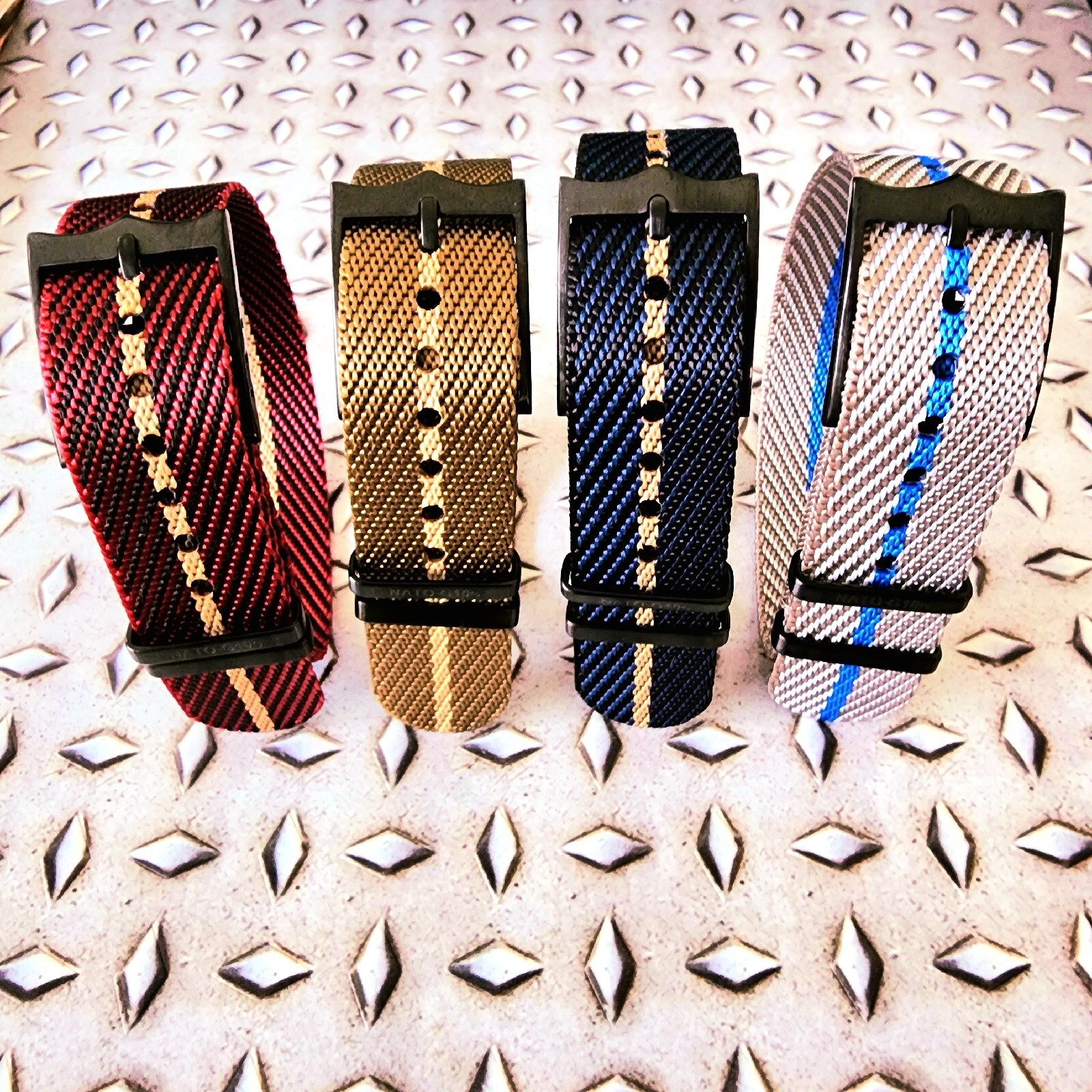 NATO ® Strap Twill Weave Single Pass Adjustable Nylon G10 watch band PVD Buckles