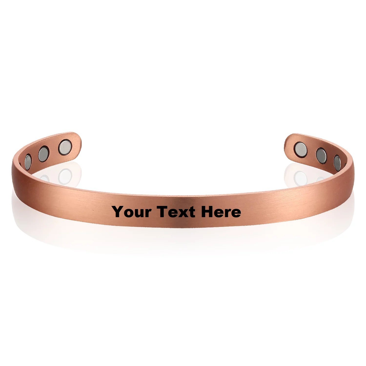 Customized Pure Copper Magnetic Bracelet Solid Copper Personalized Cuff Bracelet
