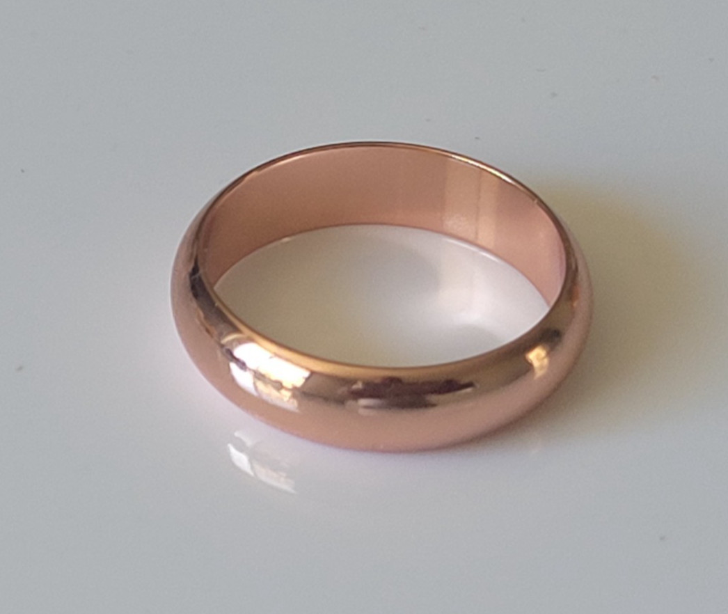 Pure Solid Copper Magnetic Ring – Arthritis Therapy Energy 6 mm Dome Ring