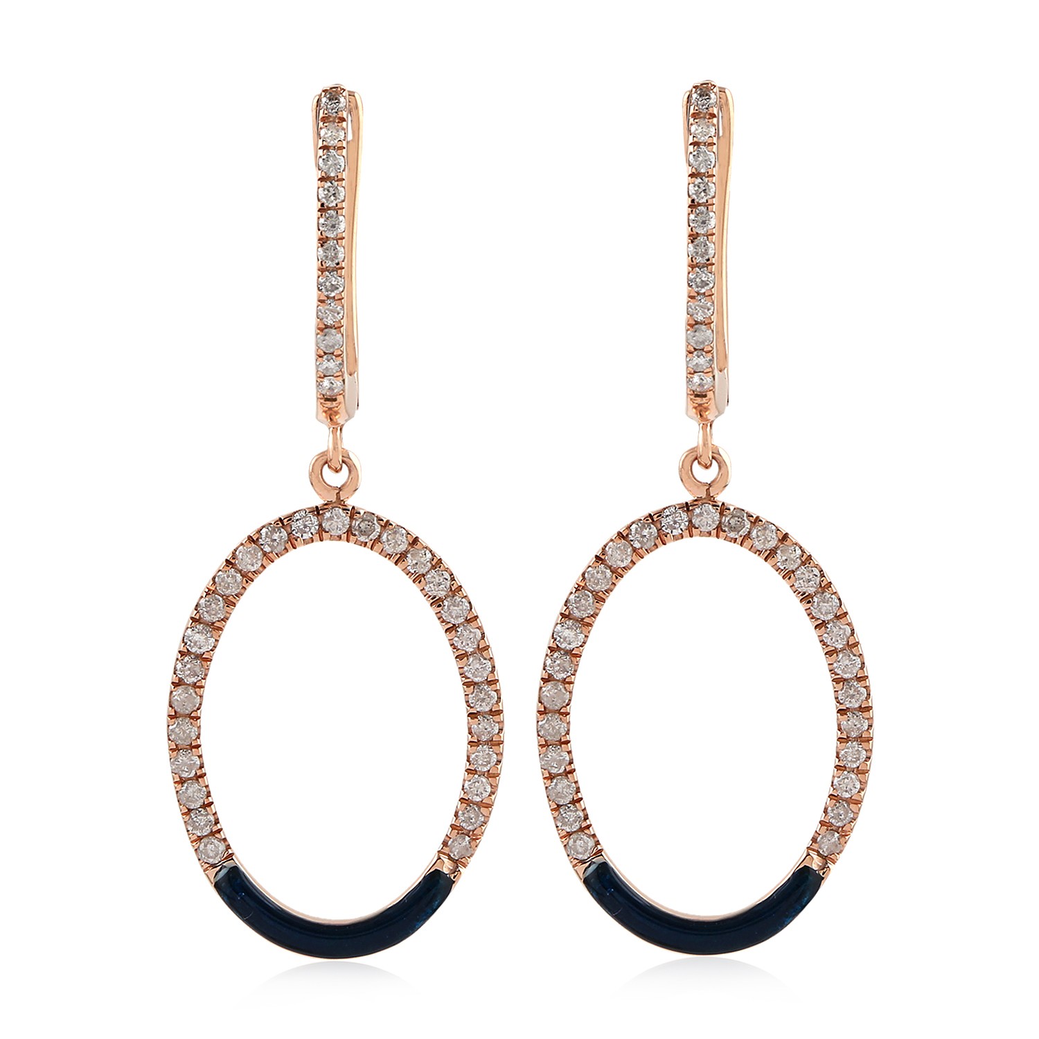 Drop/Dangle Earrings Diamond 14k Rose Gold Jewelry OPS- For Women