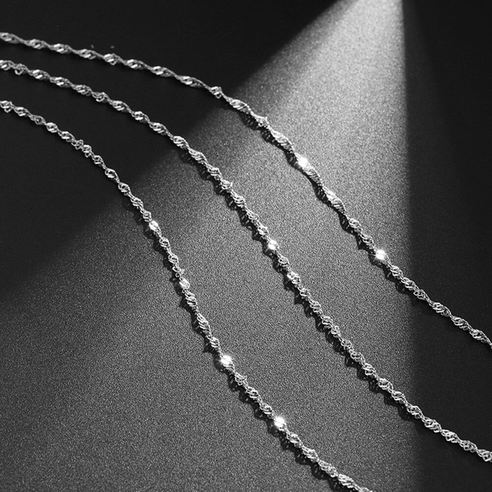 Solid 14k Gold Singapore rope chain Necklace Made in Italy All lengths
