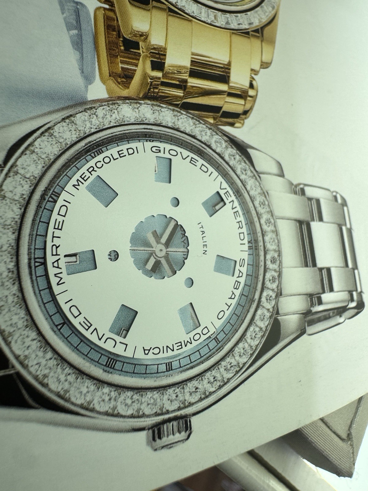 Rolex Watch Factory Day Wheel Disc Ref. 18238 Italian white IVORY Swiss Made