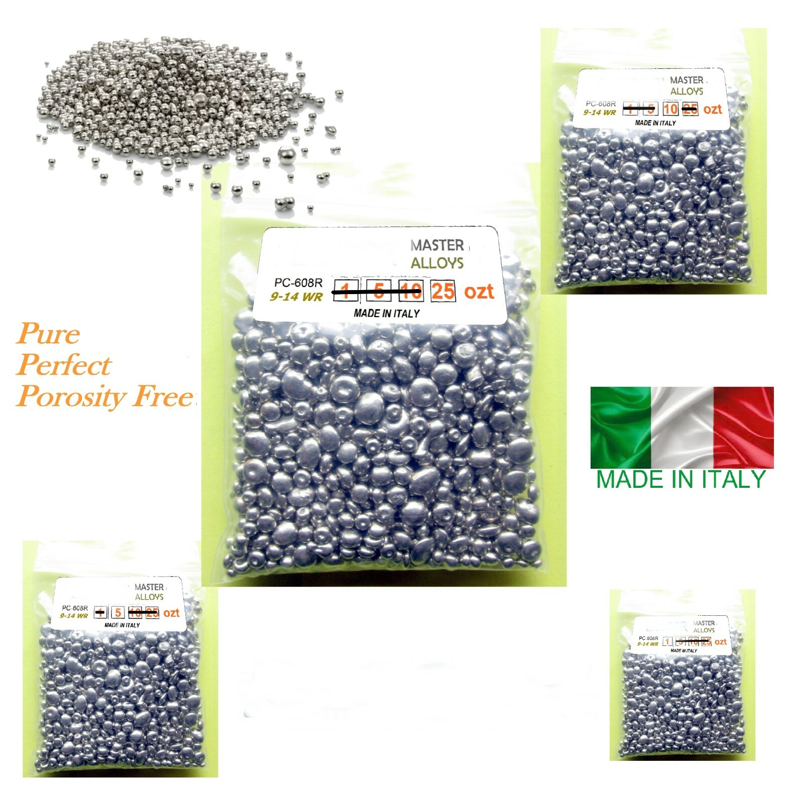 White Gold Rolling Alloy for 9~14k Gold Mix Italy 1,5,10 ozt Casting