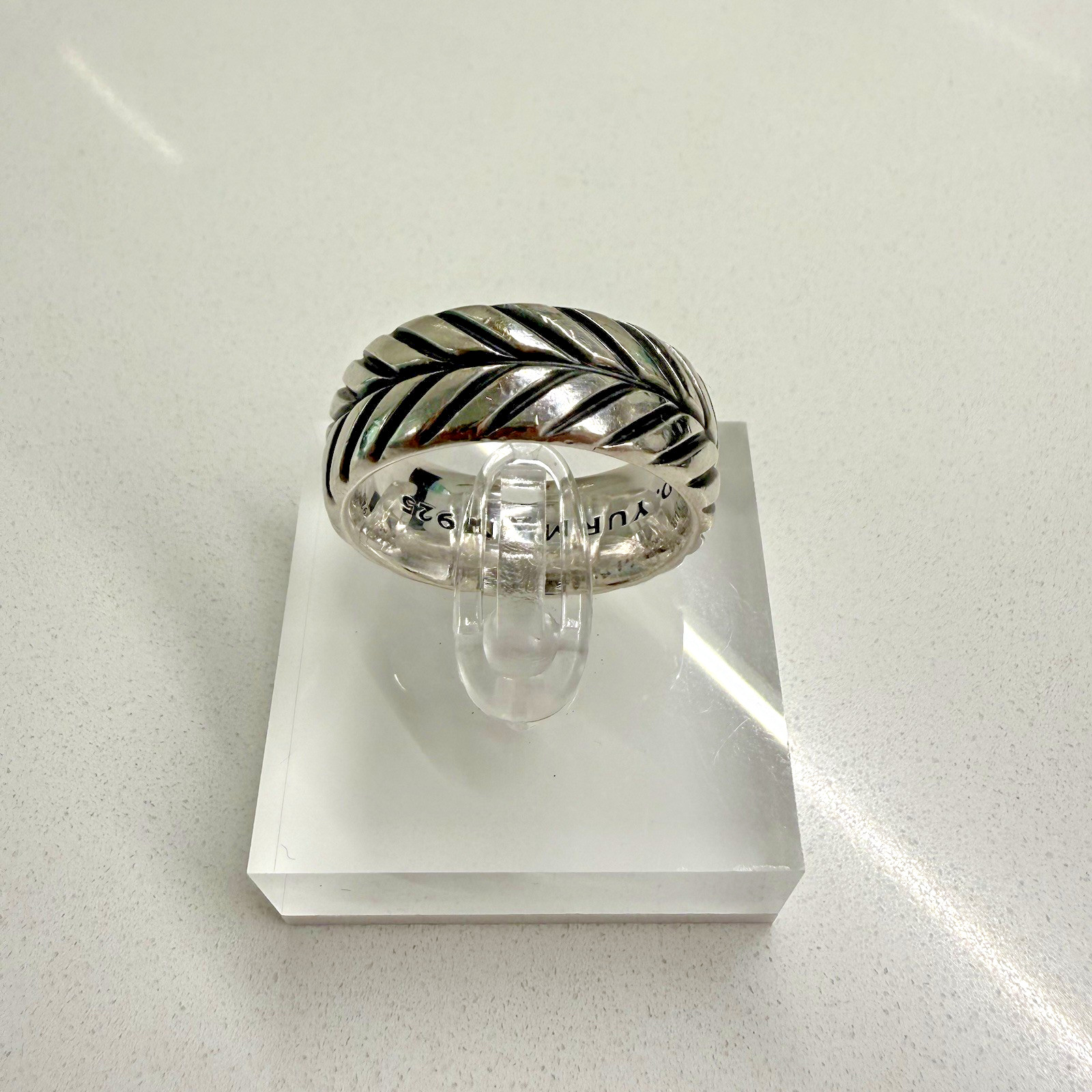 DAVID YURMAN Sterling Silver Chevron Band Ring