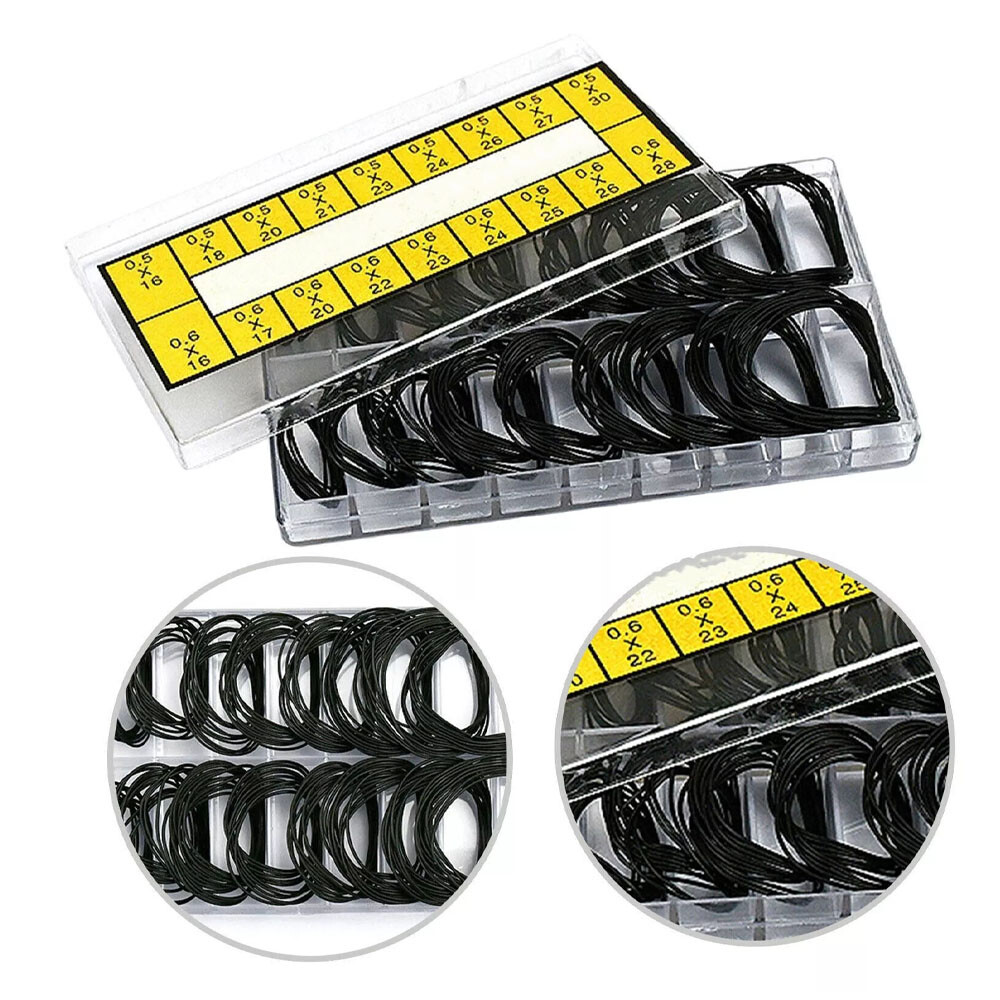 1 Box of Rubber Watch Case Gasket Watch Seal Washers Watch Back Gaskets Kit