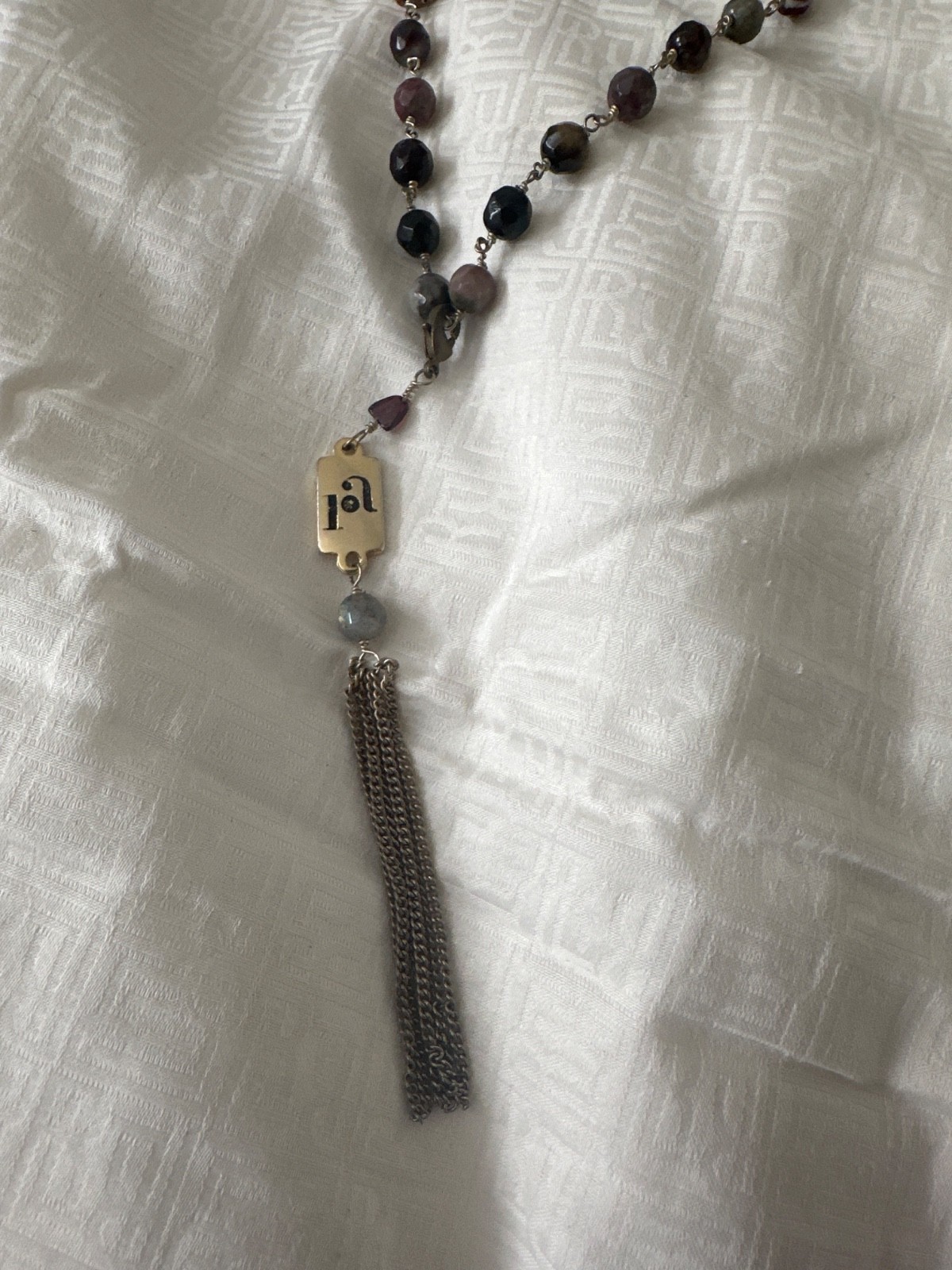 : Authentic Rosantica Milano Archive Layered Gemstone & Tassel Statement Necklac