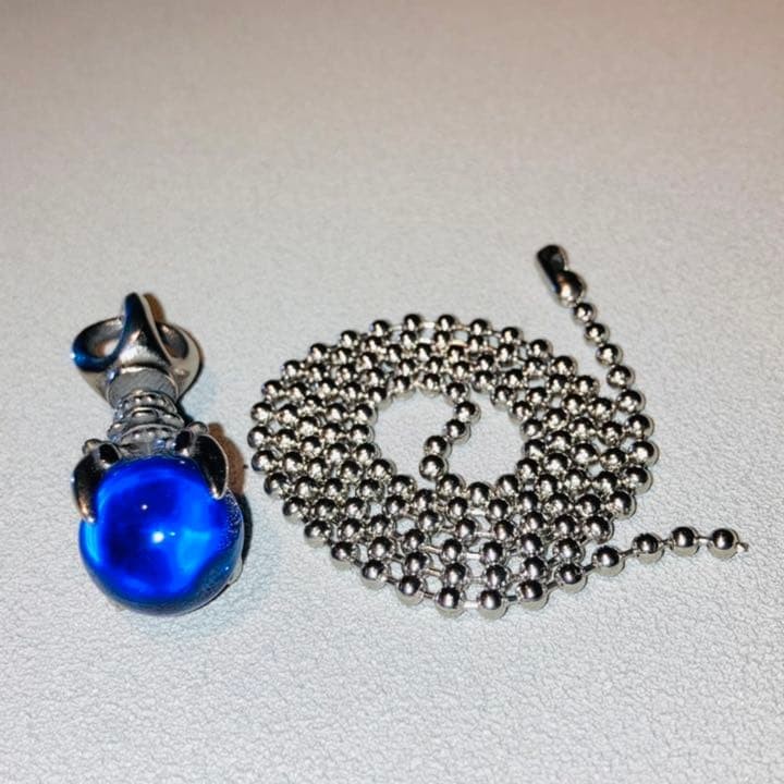 Stainless Purple Marine Stone Claw Necklace Men’s Accessory