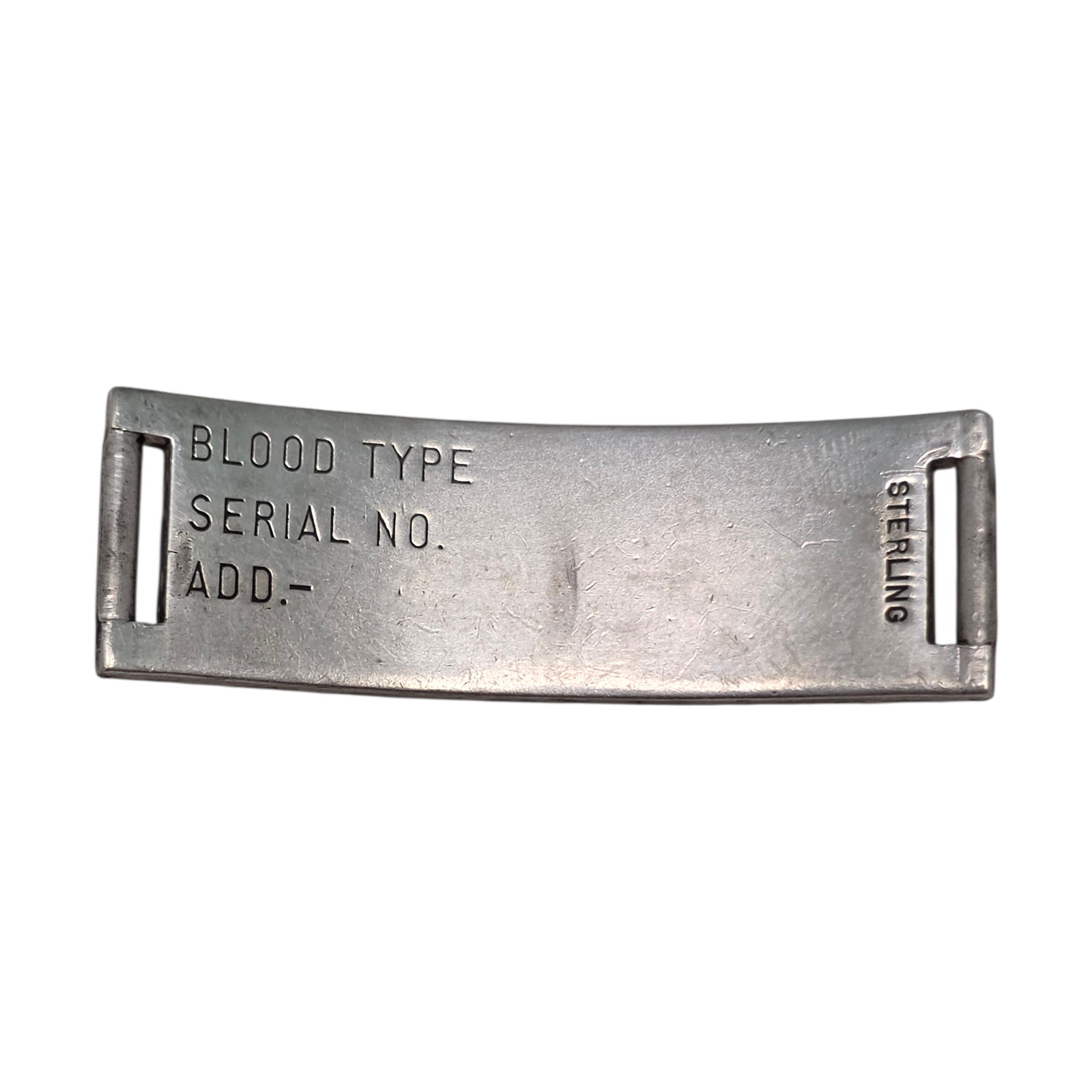 STERLING SILVER MEDICAL ALERT ID TAG – 12.9GR #3526