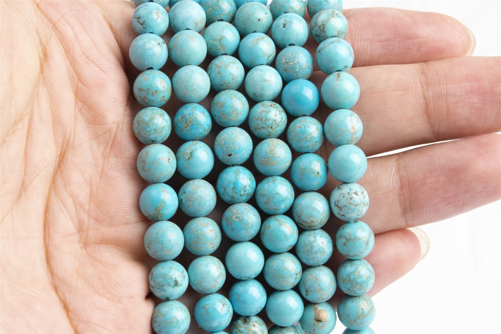Mint Blue Magnesite Turquoise Beads Round Loose Beads 4/6/8/10/12MM