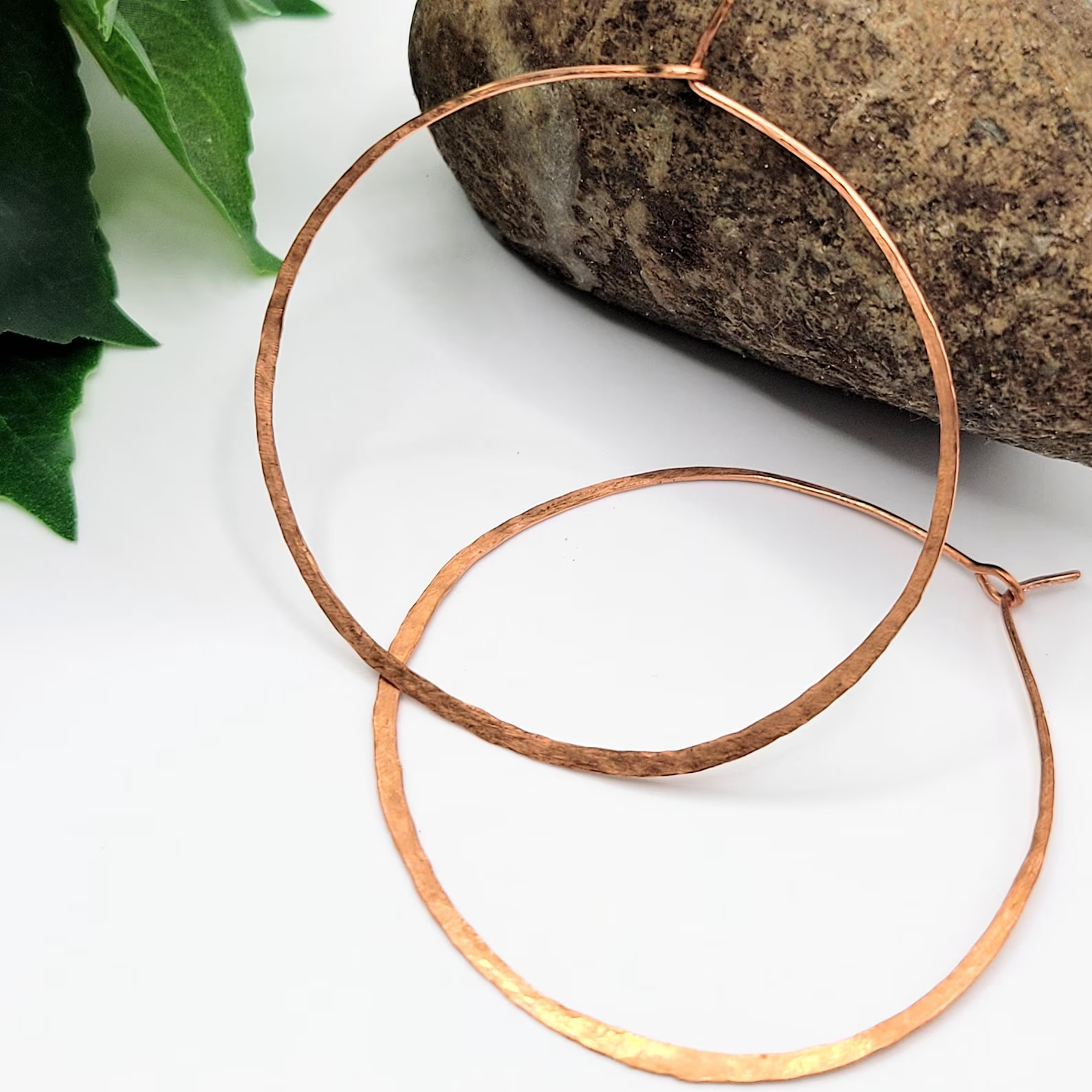 Pure Copper Healing Circle Circular Hoop Earrings Jewelry, Spiritual Kriya