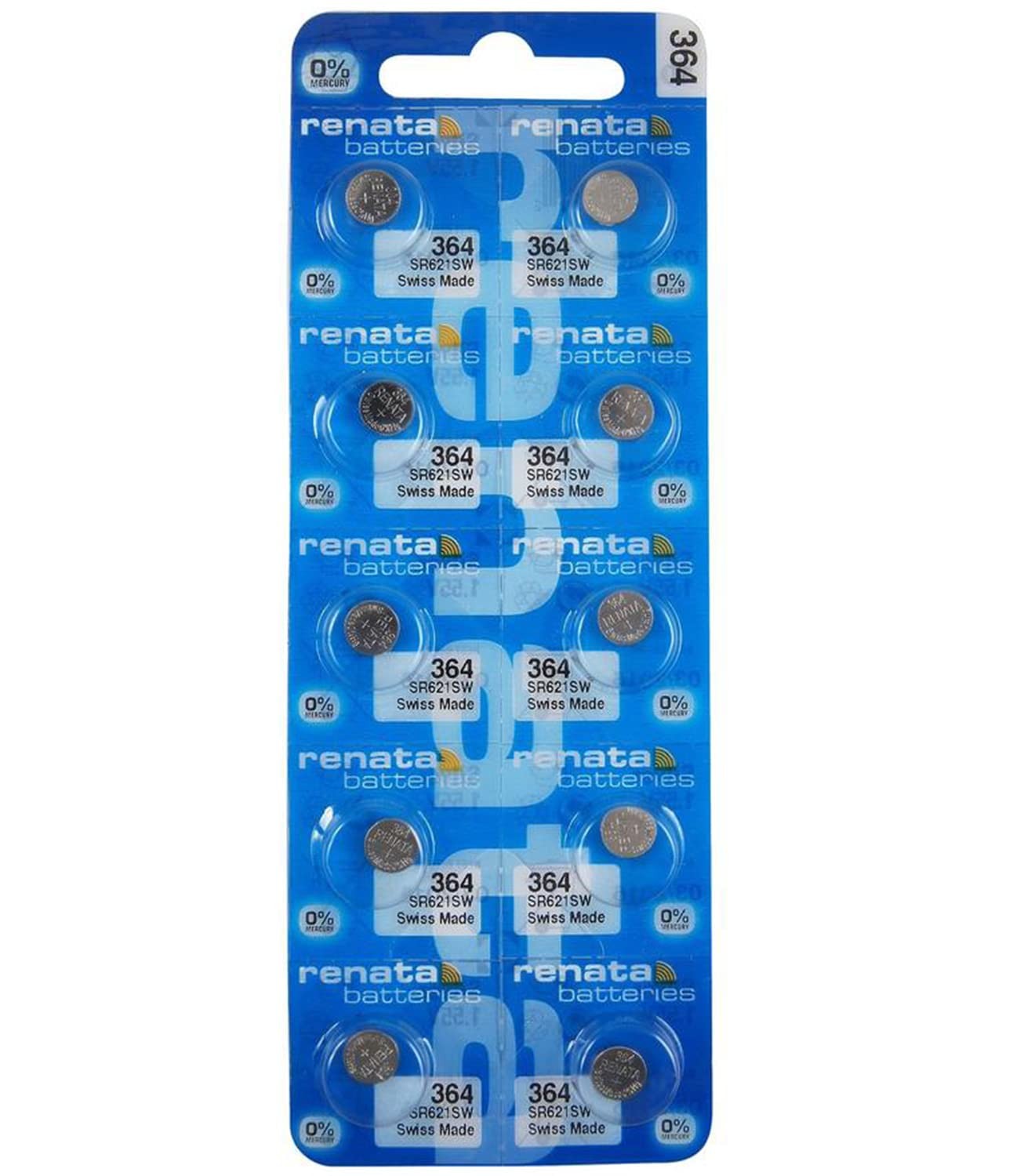 Renata Silver Oxide Battery 364 Sr621sw 1.55V For Watches Toys Cameras