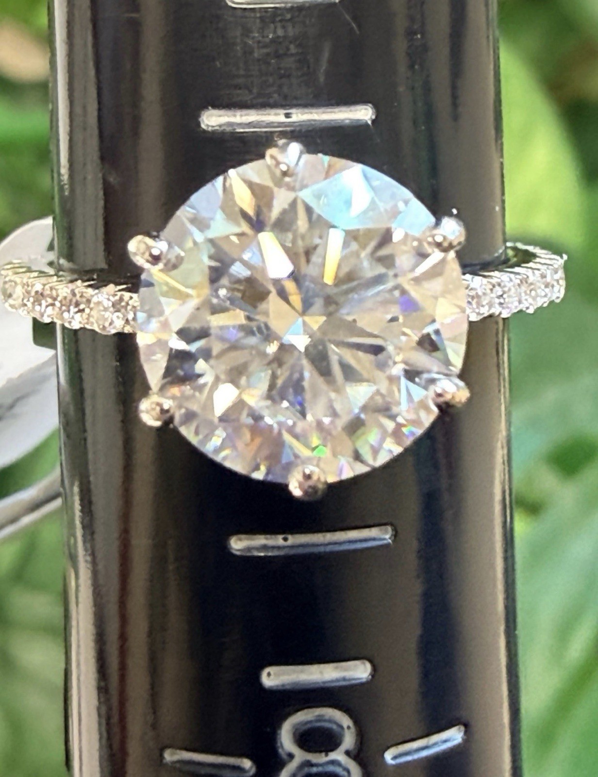 4.66 CTW VVS1 Round Moissanite Promise Engagement Ring Size 7 Solitaire 925 SS