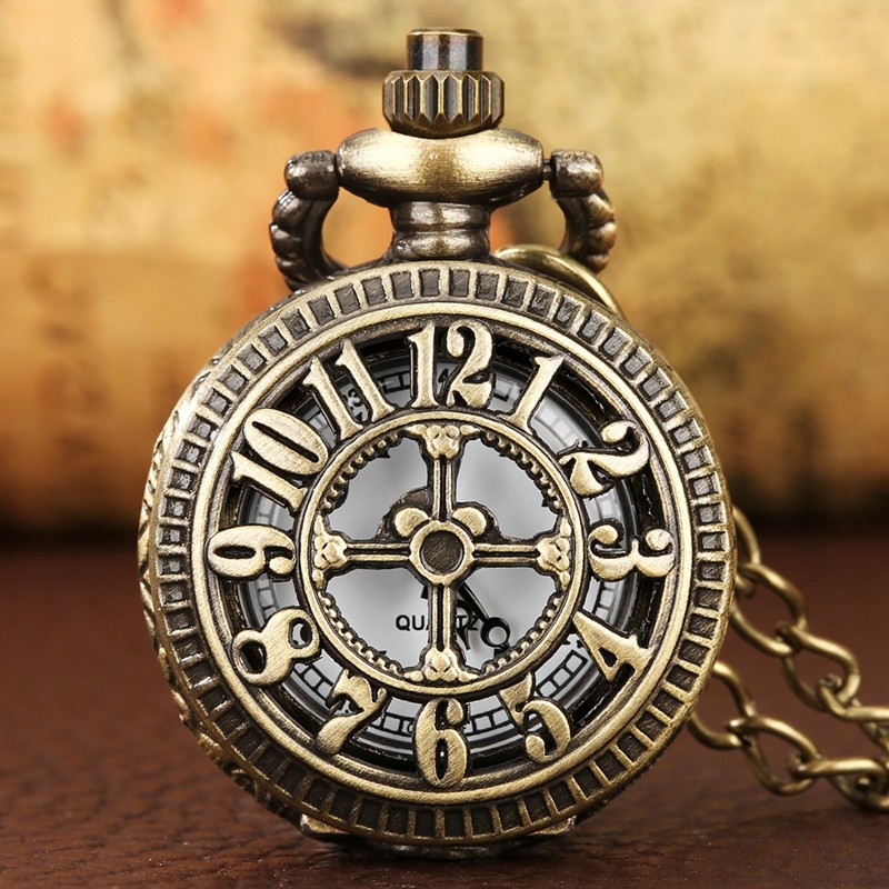 Multi-Style Mini Pocket Watch Designs Quartz Analog Vintage with Necklace Chain