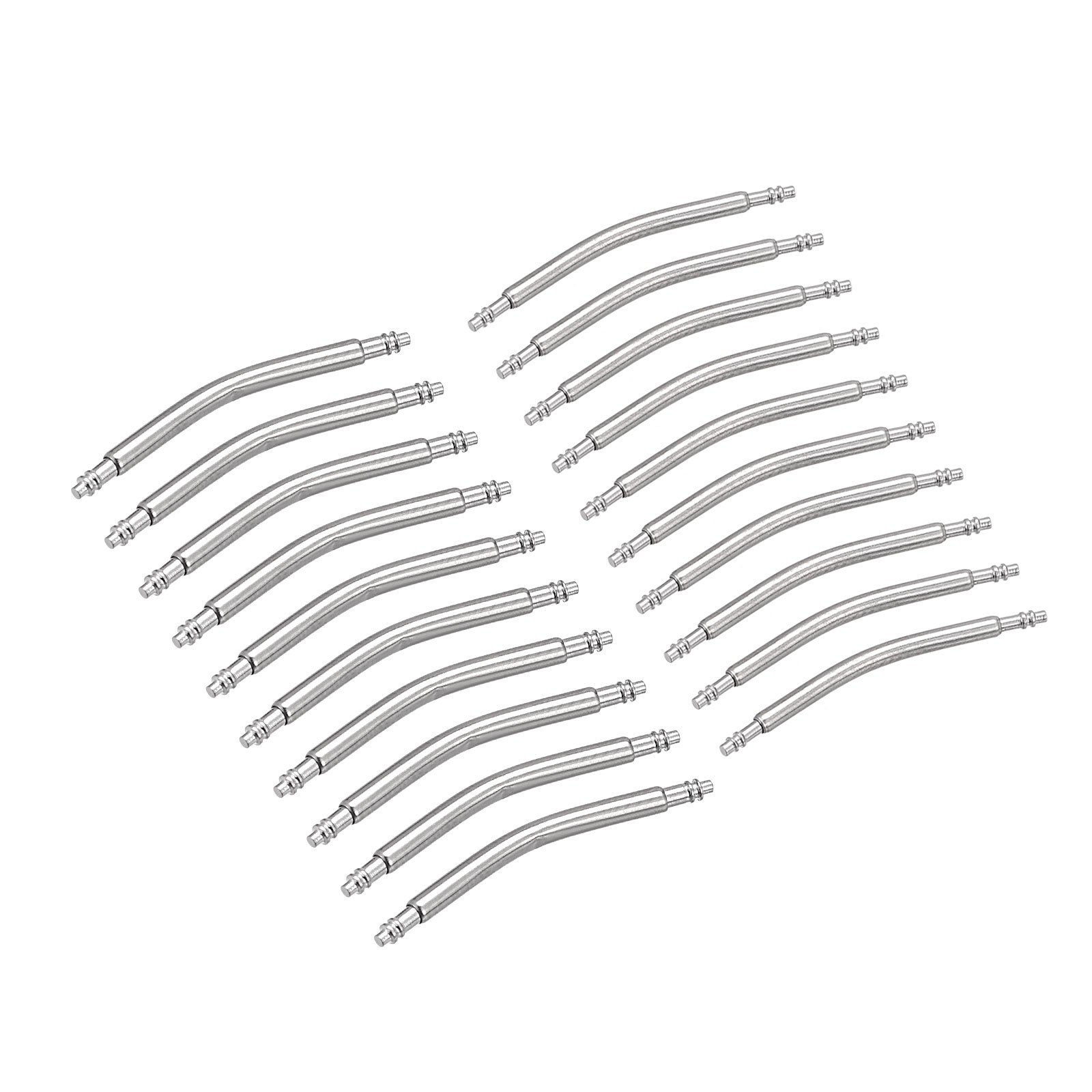 22mm Curved Spring Bar Pins 1.5mm 1.8mm Dia Metal Watch Band Link Pin 20pcs