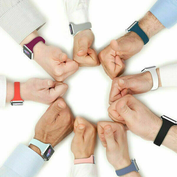 Soft Slender Silicone iWatch Band Strap For Apple Watch Series 9 8 7 41mm 45mm