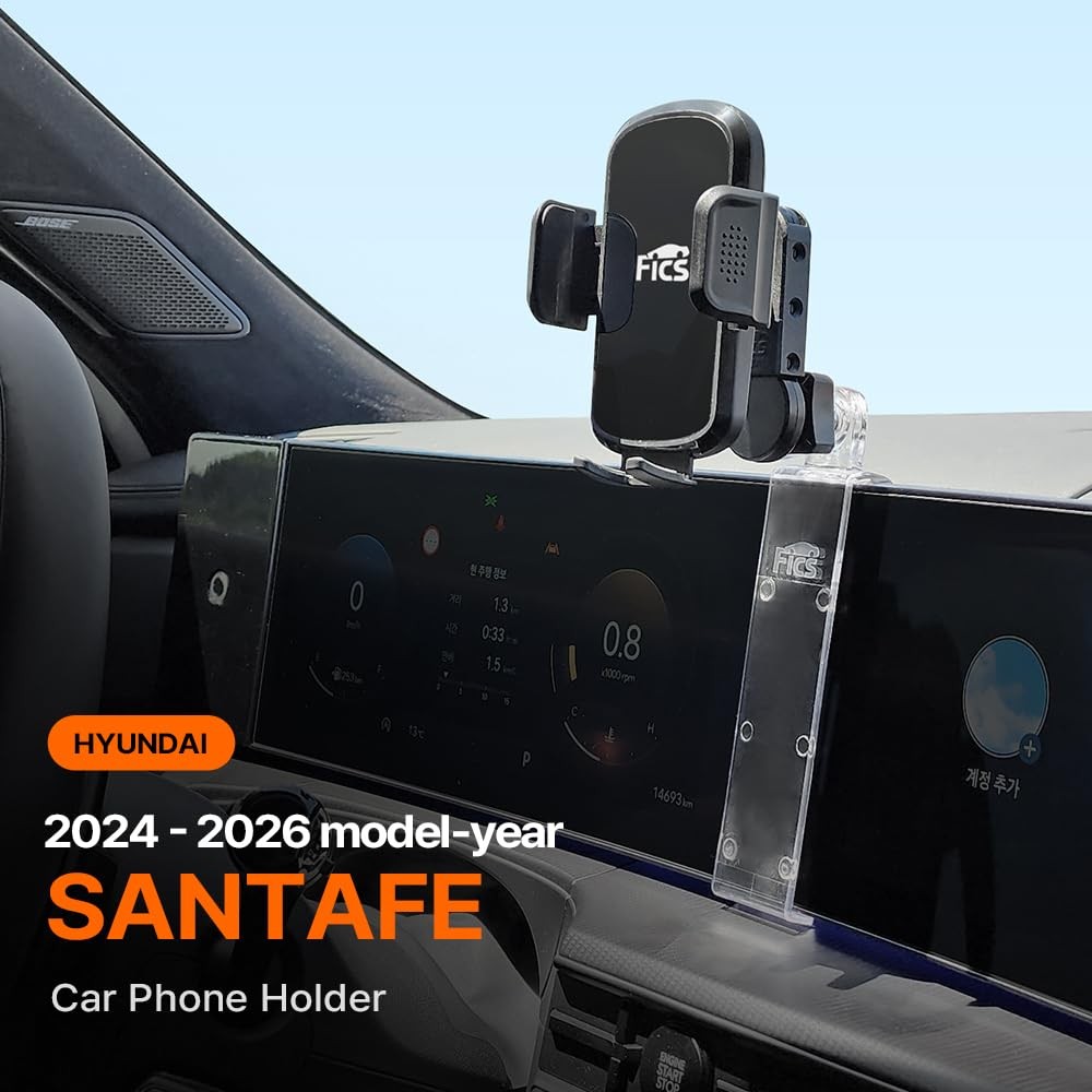Fics Phone Holder Compatible Hyundai Santa Fe 2024 2025 2026 12.3-Inch