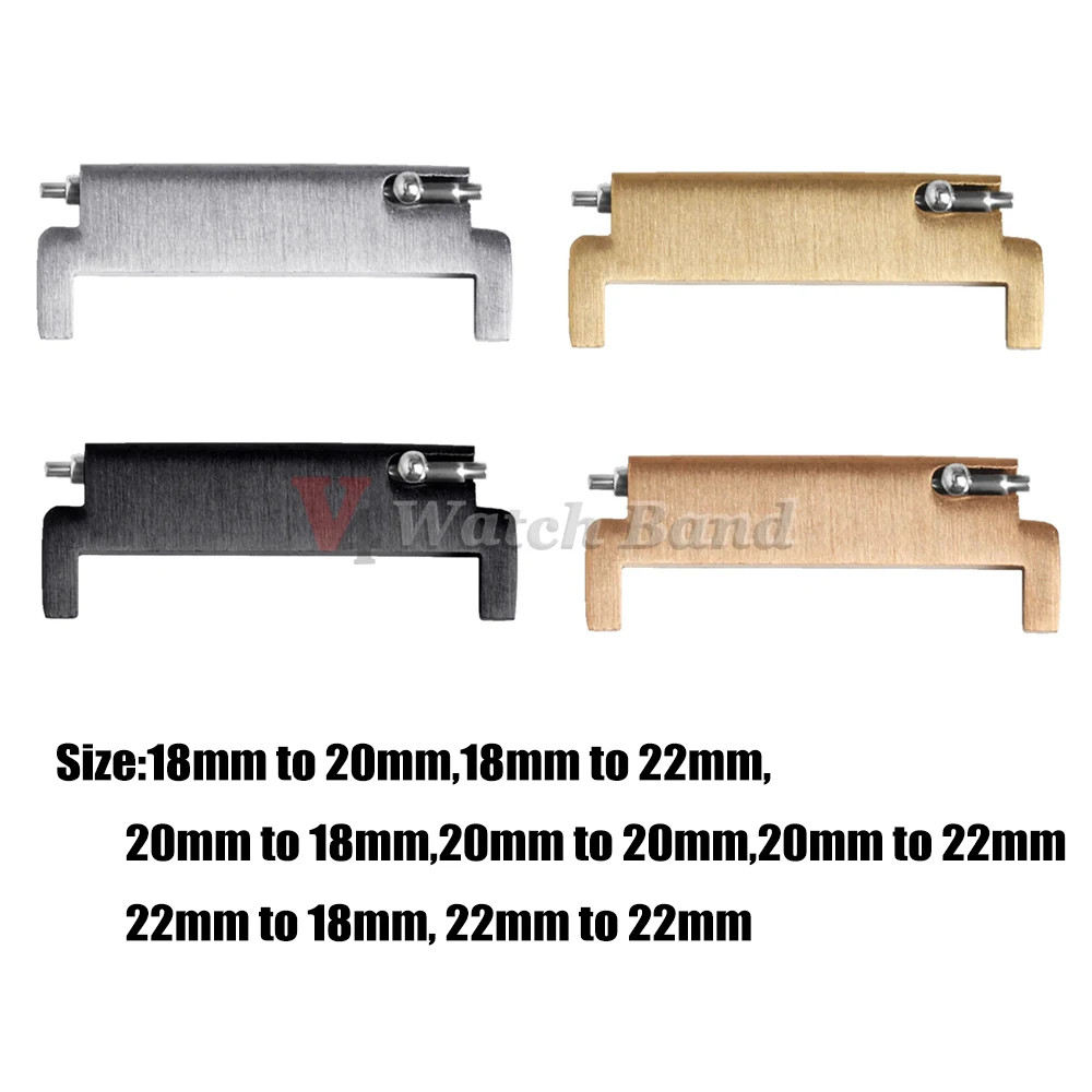 1 Pair Watch Strap Adapter 18-22mm Quick Release Pins Connectors for Watchband