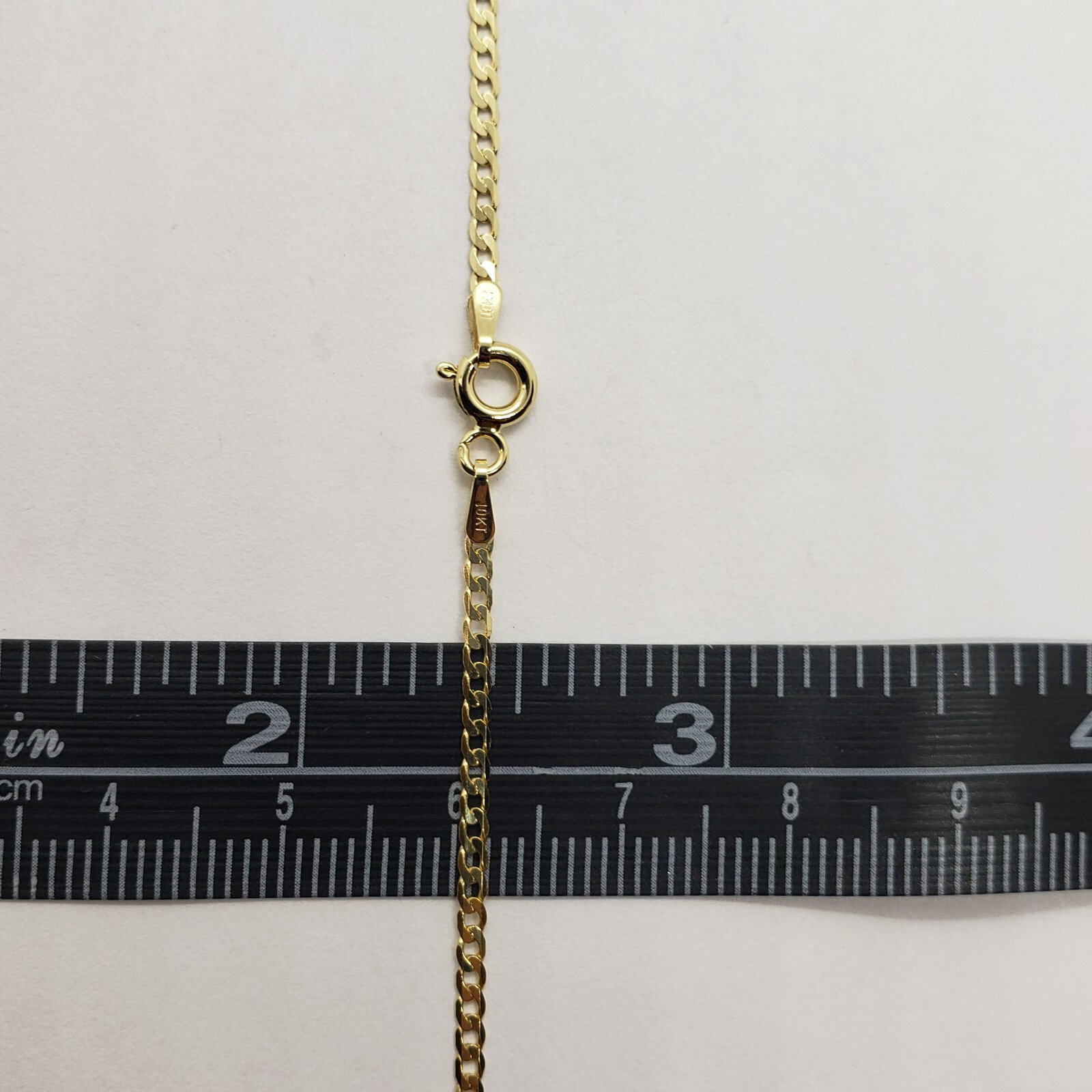 10K Yellow Gold Solid Cuban Link Chain Curb Necklace Bracelet 1.8mm-4mm, 7″~30″