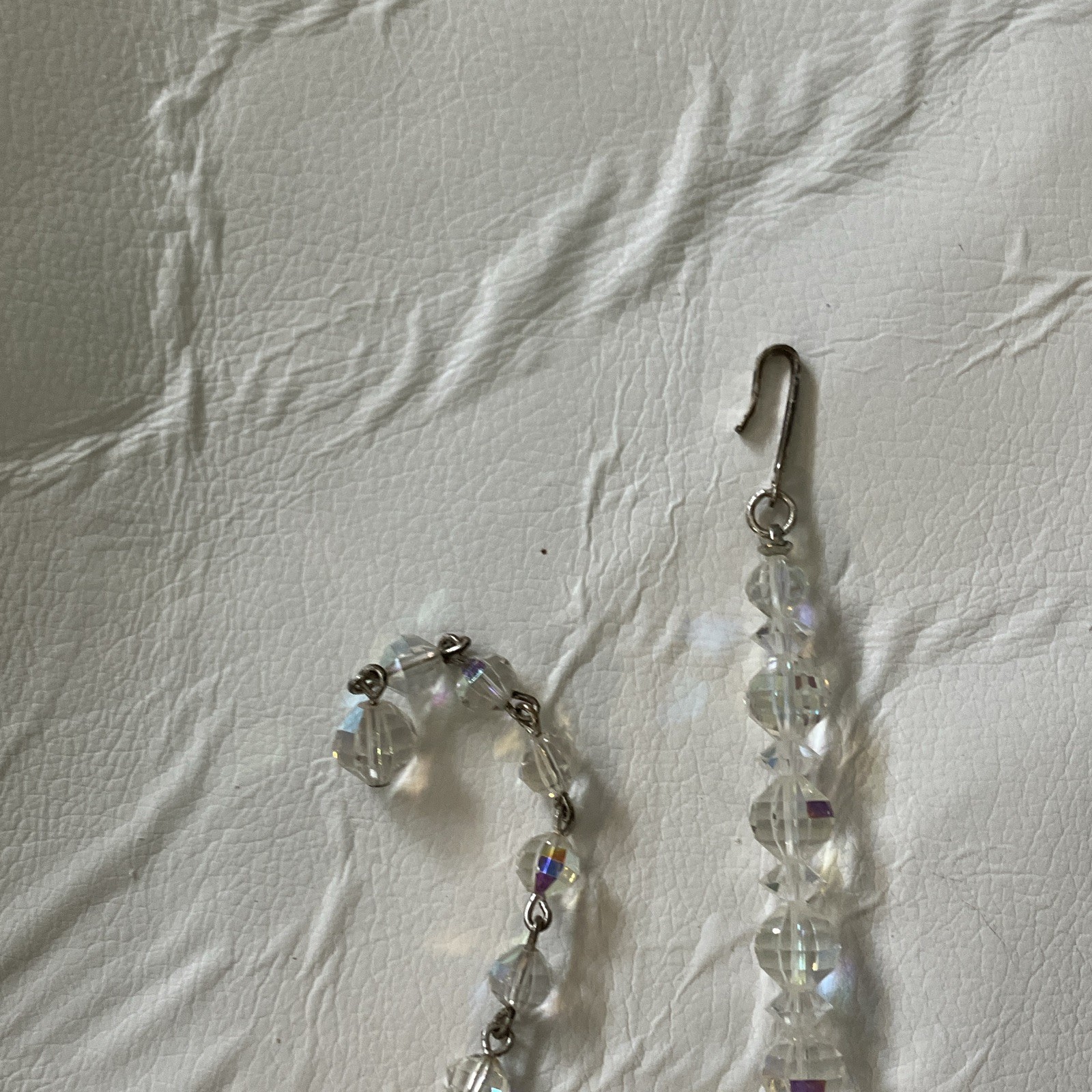 Clear Beaded Necklace 16 Inch