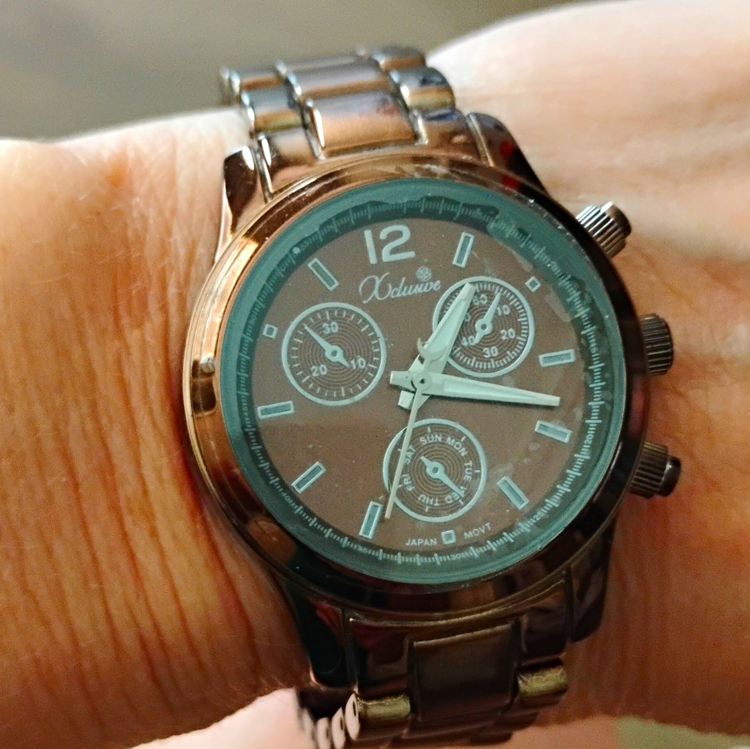 Xclusive Quartz Analog Multi-Dial Stainless Steel Bracelet 40mm, Women’s S/M