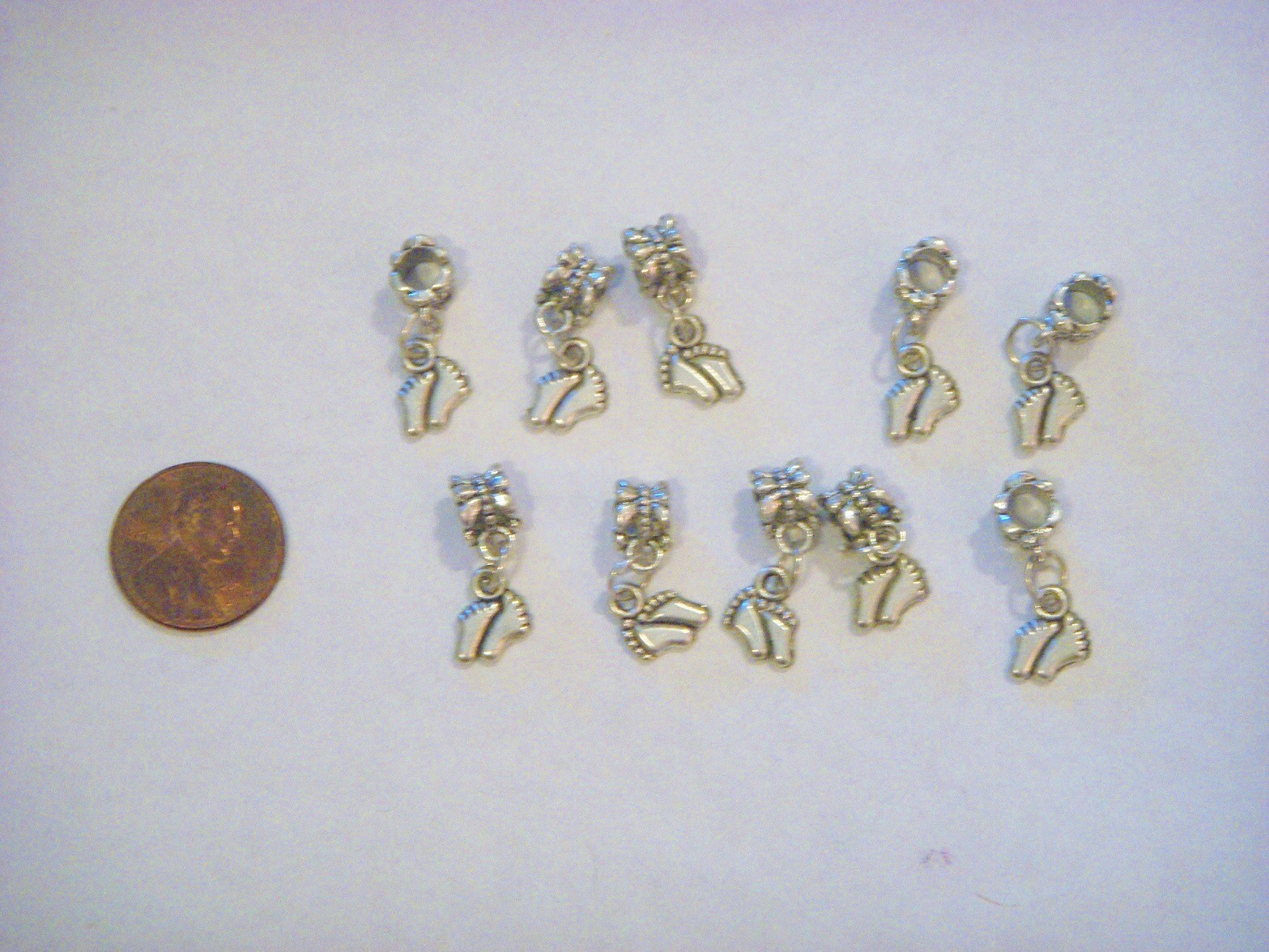 FEET – TIBETAN SLIVER SINGLE CHARM DANGLE FOR BRACELETS OR PENDANTS
