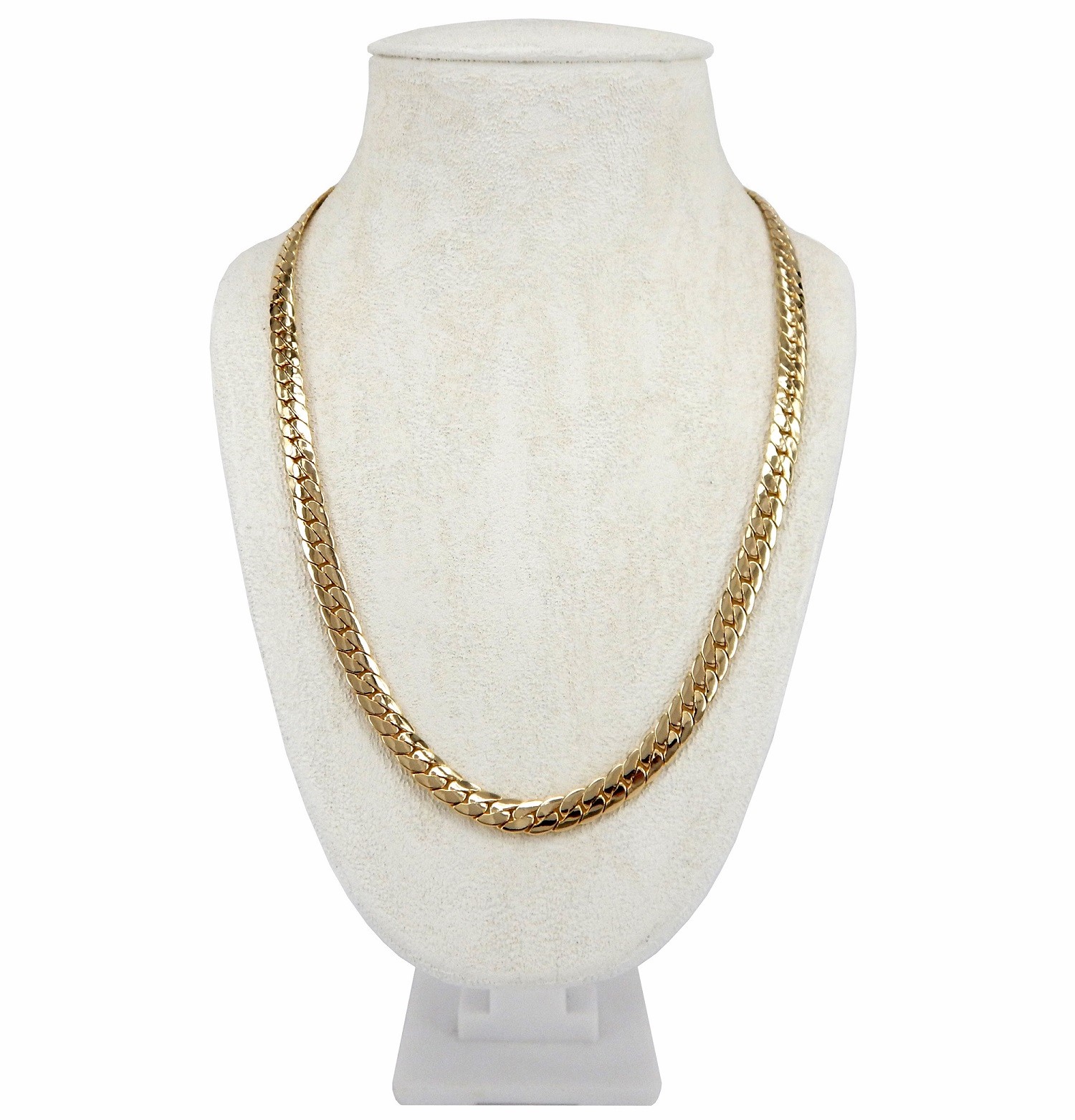 Men’s Miami Cuban link Chain 8mm Wide 20″ 24″ 30″ inch 14k Gold Plated