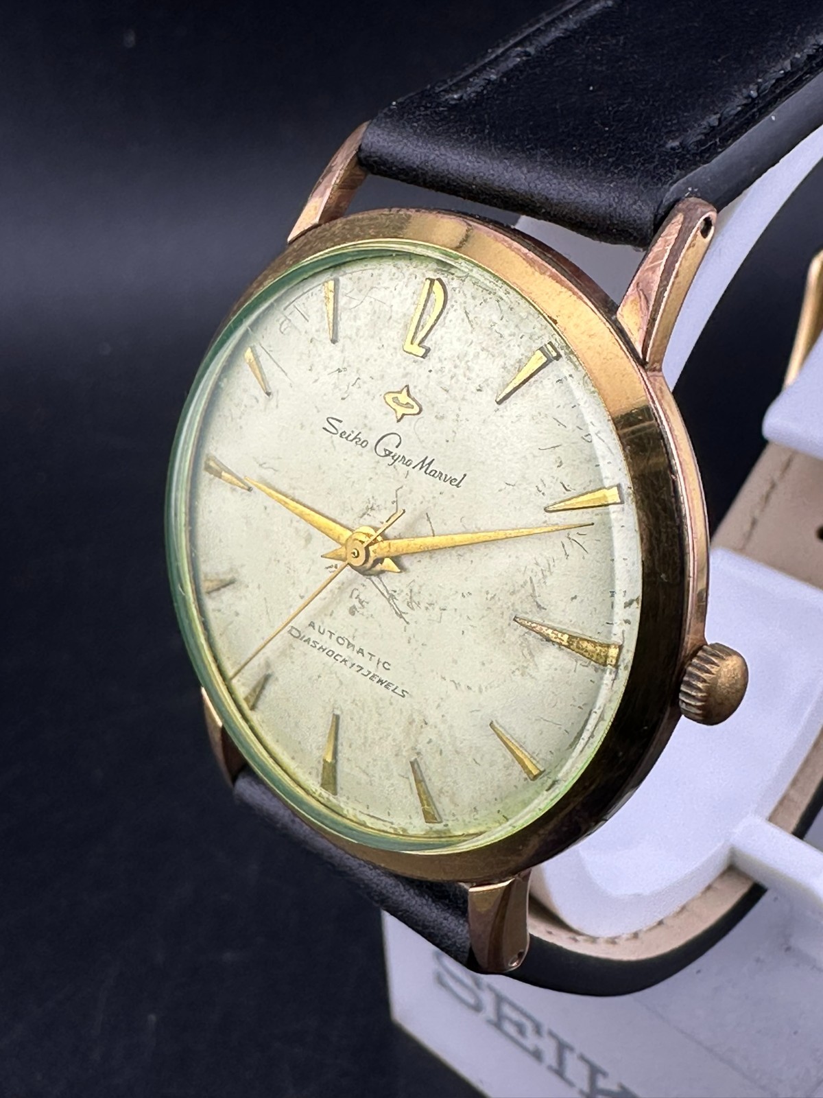 1960 Seiko Gyro Marvel Men’s Automatic Gold Plated Silver Dial 35mm Watch J14051