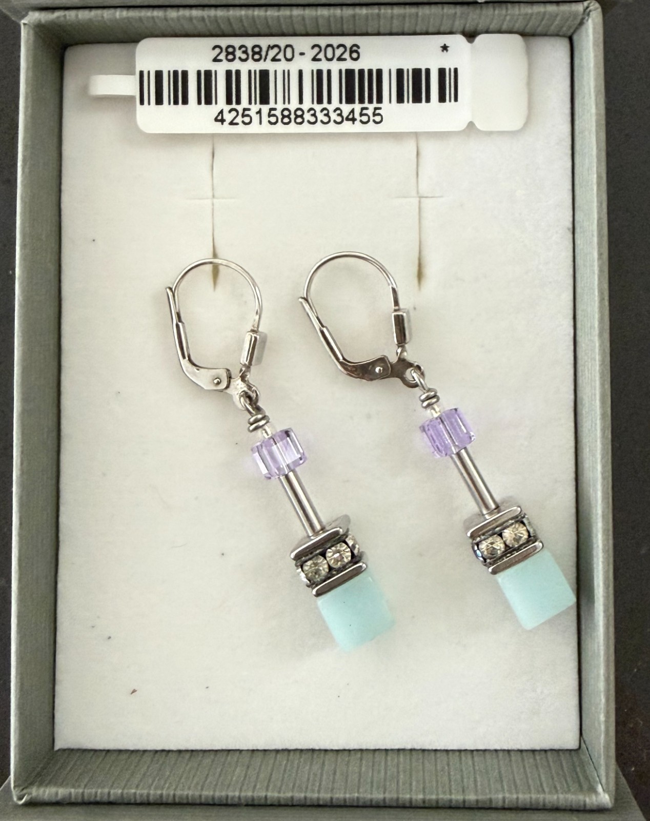 Couer de Lion Geocube® Amazonite earrings