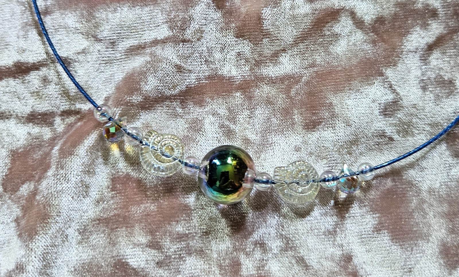 BigTimeRockShow Sea Treasure Iridescent Orb & Glass Nautilus Acrylic Bubbles