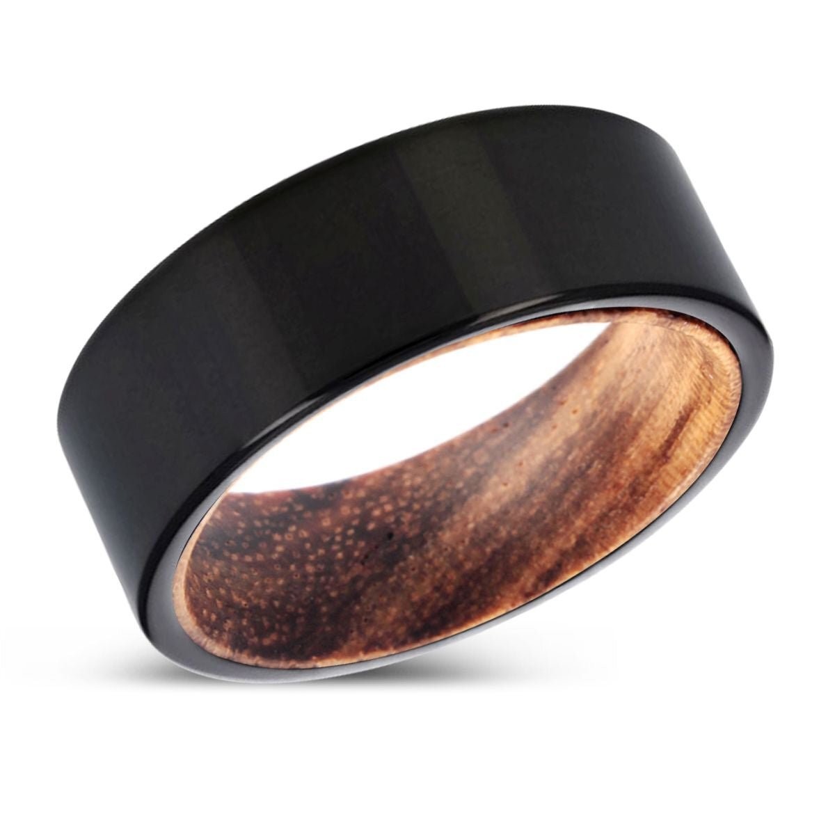 ZENON | Tungsten Zebrawood Inlay Ring