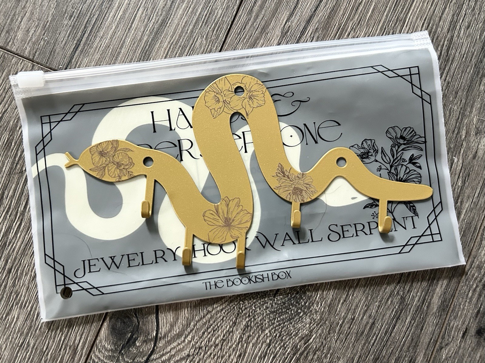Bookish Box Exclusive Hades and Persephone Serpent Metal Jewelry Wall Hooks