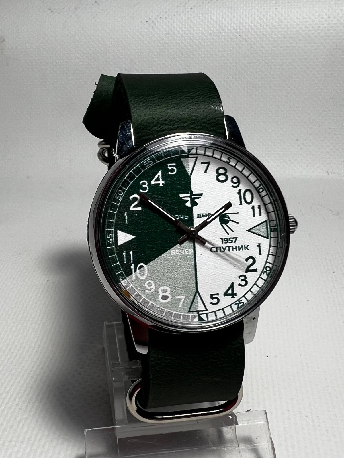 Soviet wrist watch RAKETA 1957 Day-Night from the former USSR Space Era Style