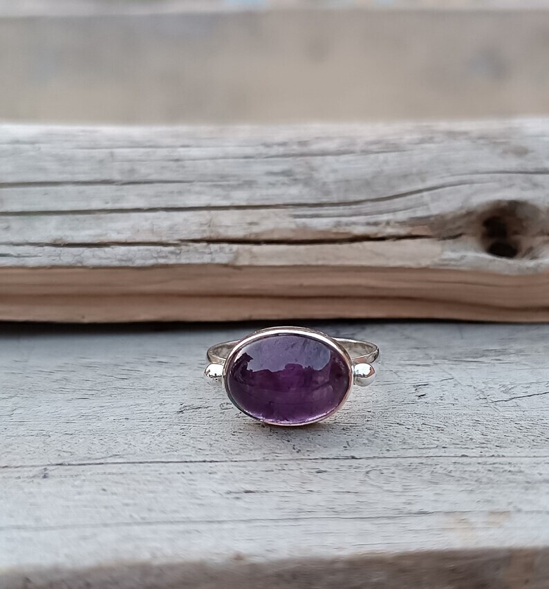 Amethyst Ring, 925 sterling silver ring, handmade ring, gemstone ring, All size